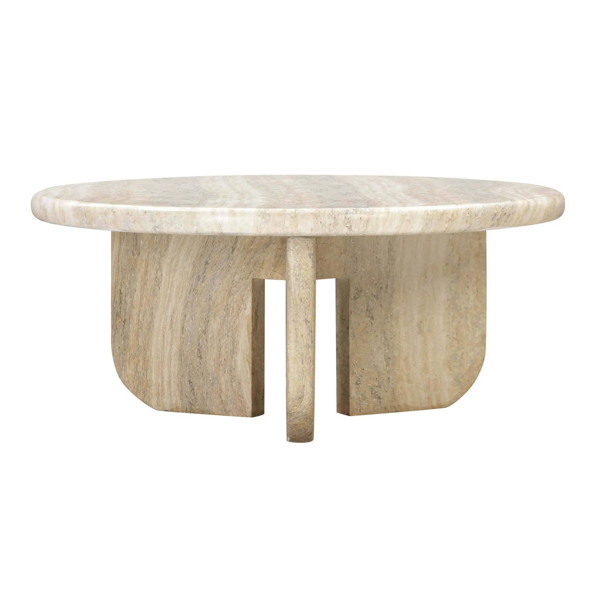 Patrizia - Concrete Round Coffee Table - Natural - Best Buy Furniture