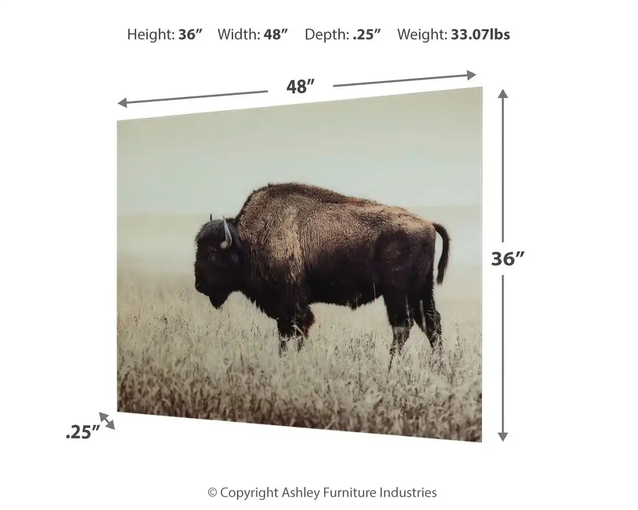 Brutus - Wall Art - Sepia - Best Buy Furniture
