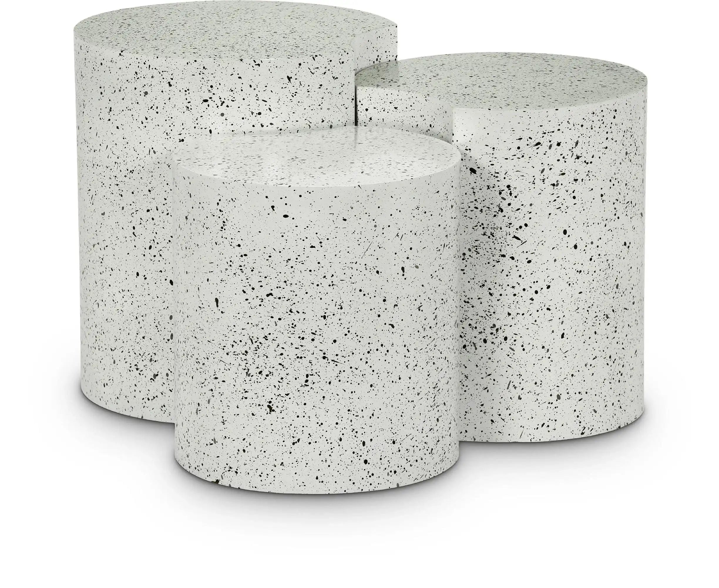 Dimple - 20" 3 Piece Modular End Table - Terazzo Finish - Best Buy Furniture