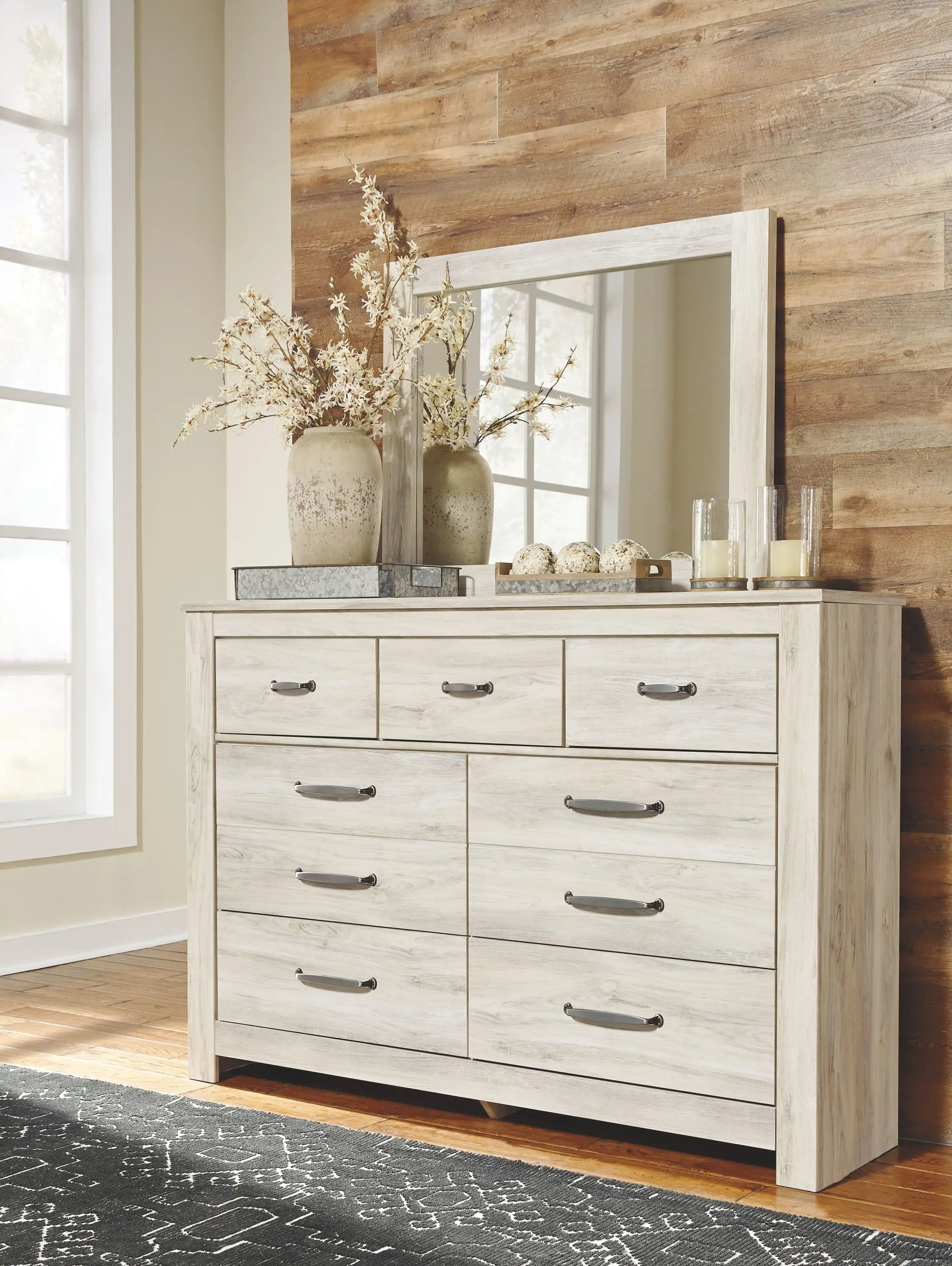 Bellaby - Dresser, Mirror, Panel Bed Set - Best Buy Furniture
