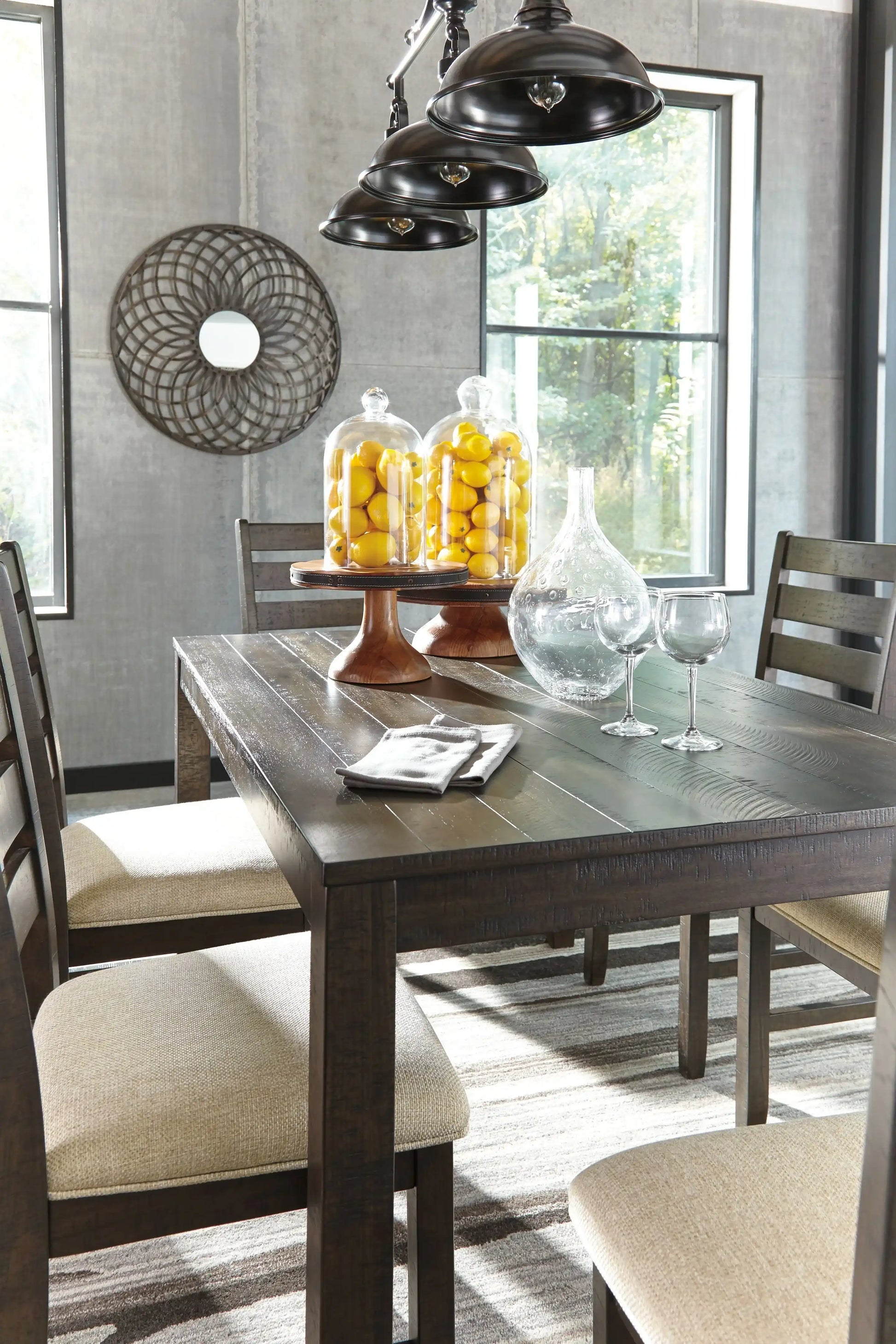Rokane - Dining Room Table Set (Set of 7) - Brown - Best Buy Furniture