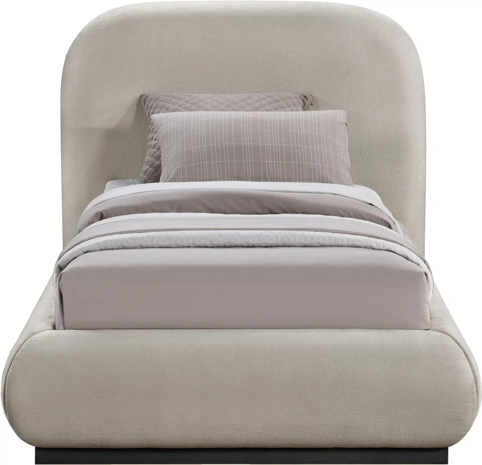 Vaughn - Chenille Bed With Black Base