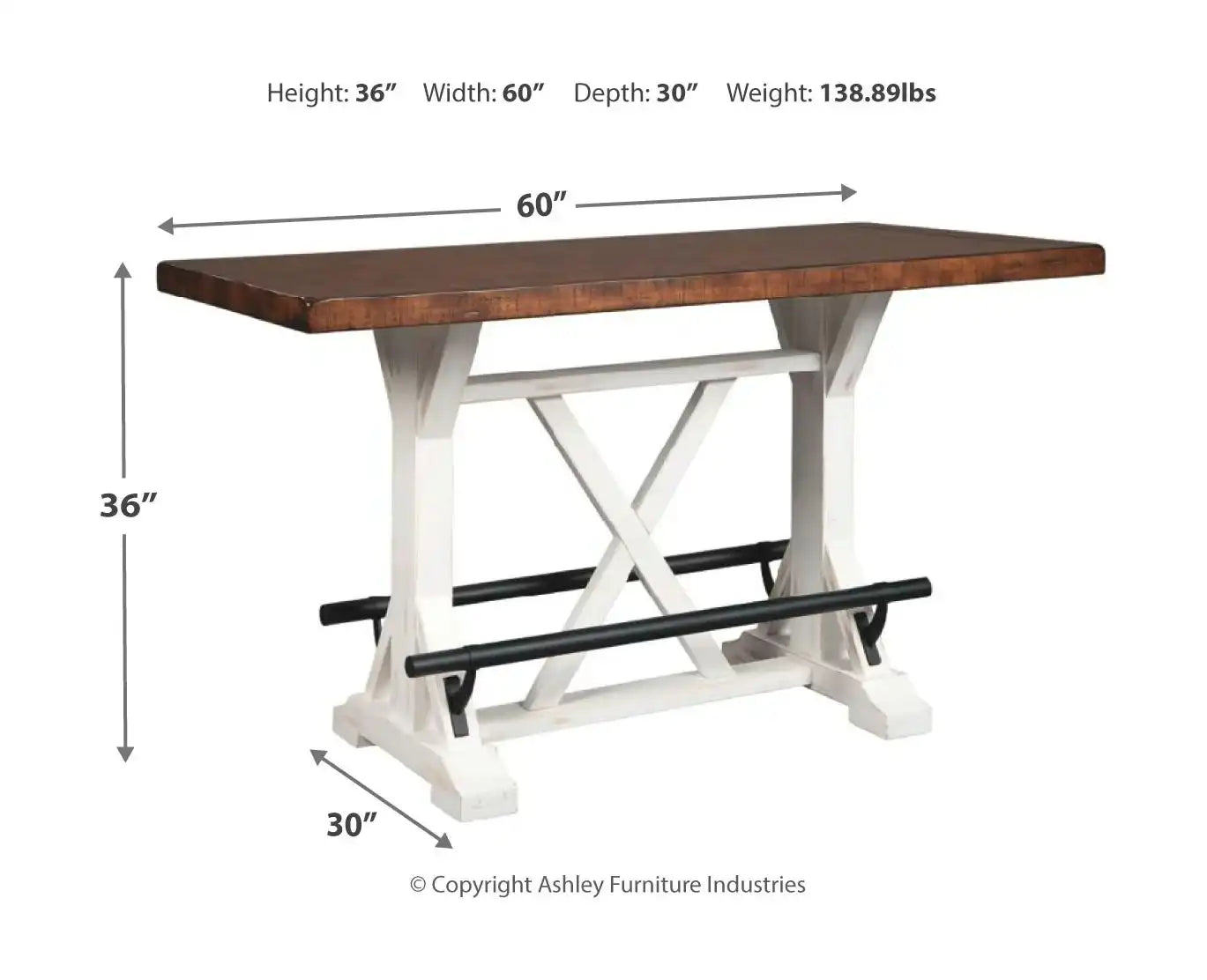 Valebeck - Counter Height Table Set - Best Buy Furniture