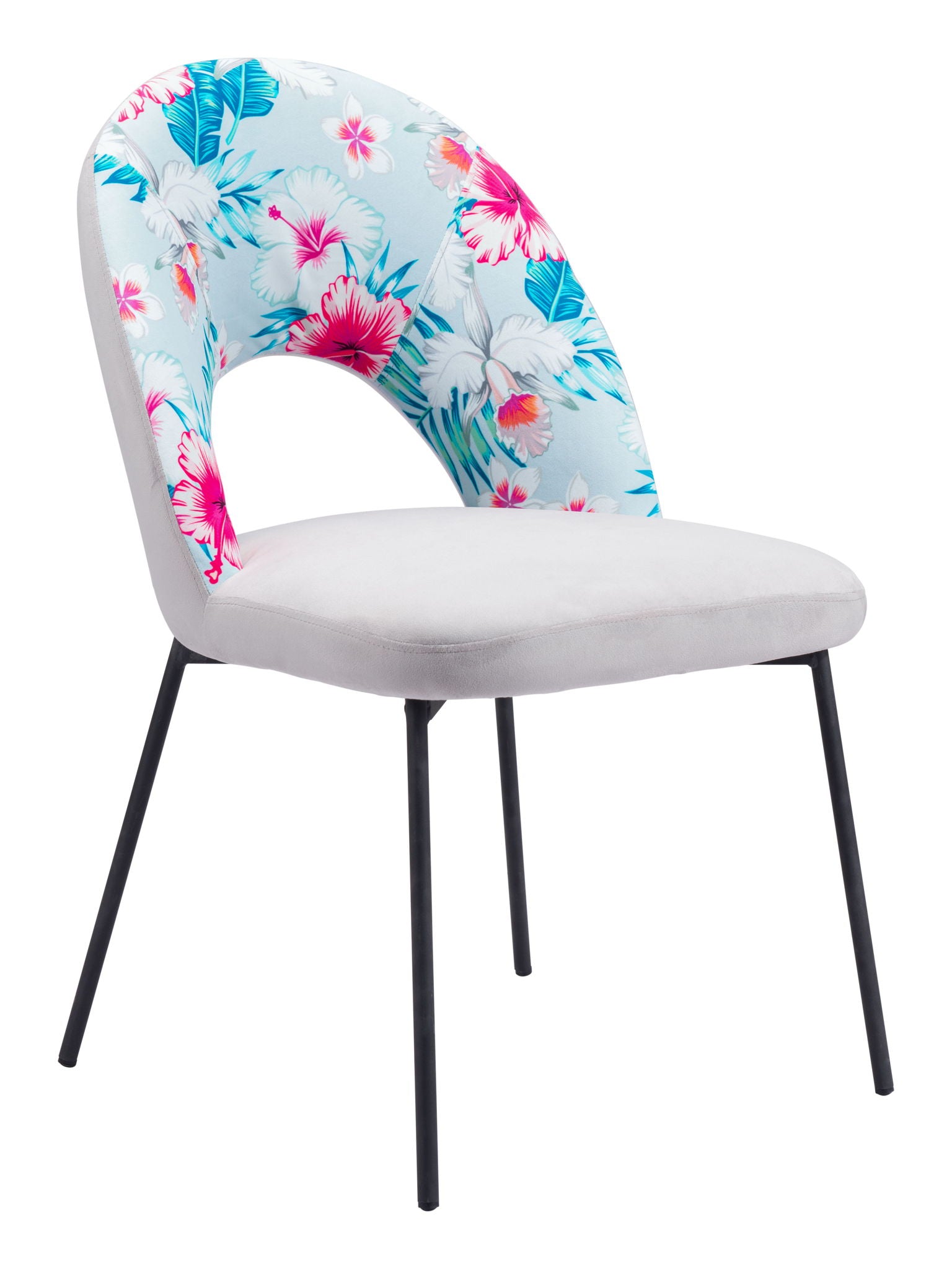 Torrey - Dining Chair (Set of 2) - Multicolor Print / Gray