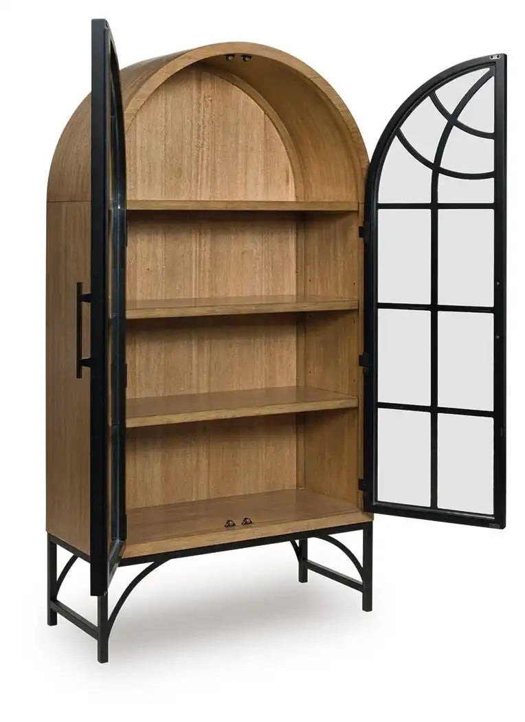 Gwenwich - Accent Cabinet - Natural / Black - Best Buy Furniture