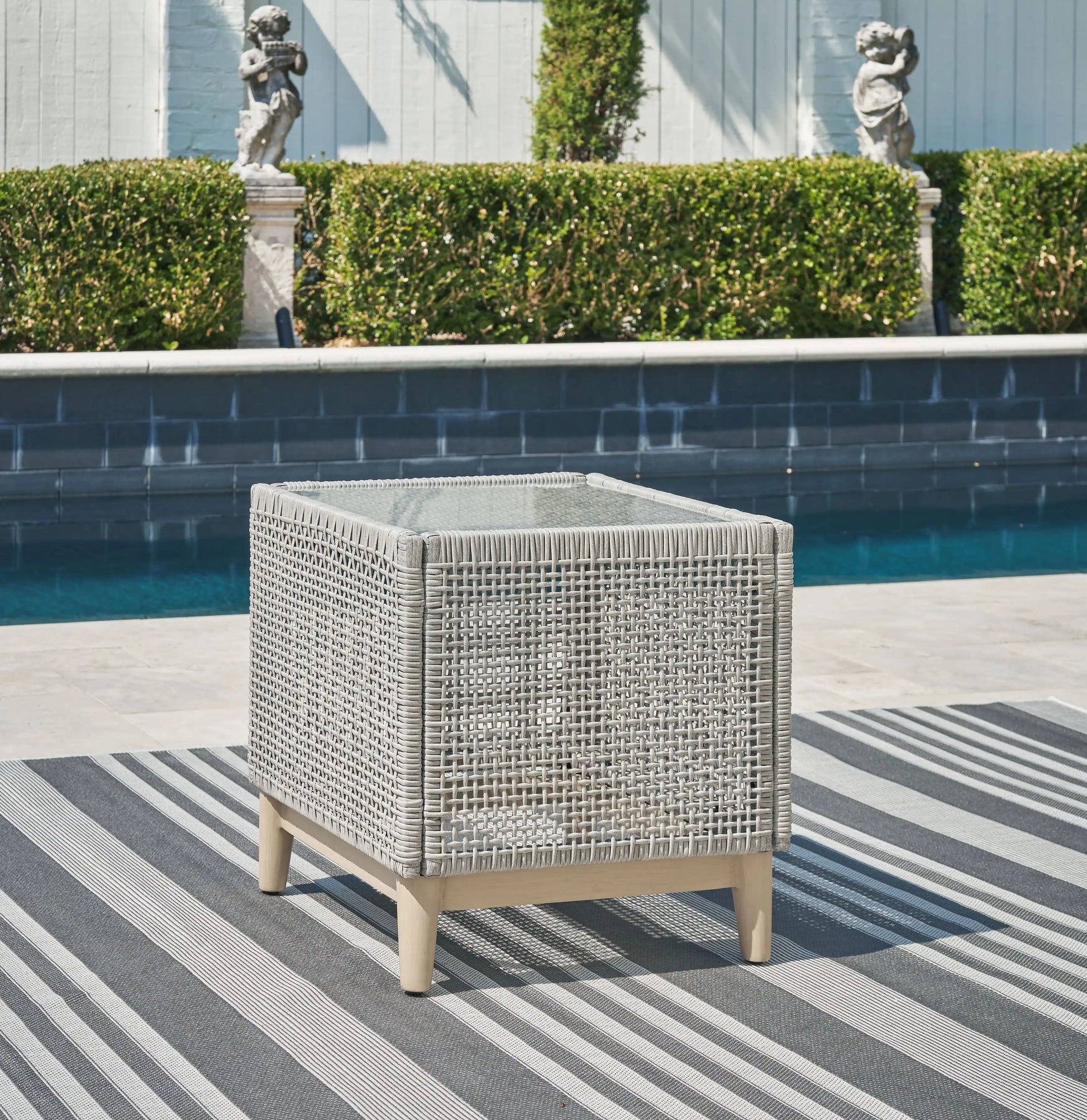 Seton Creek - Square End Table - Gray - Best Buy Furniture