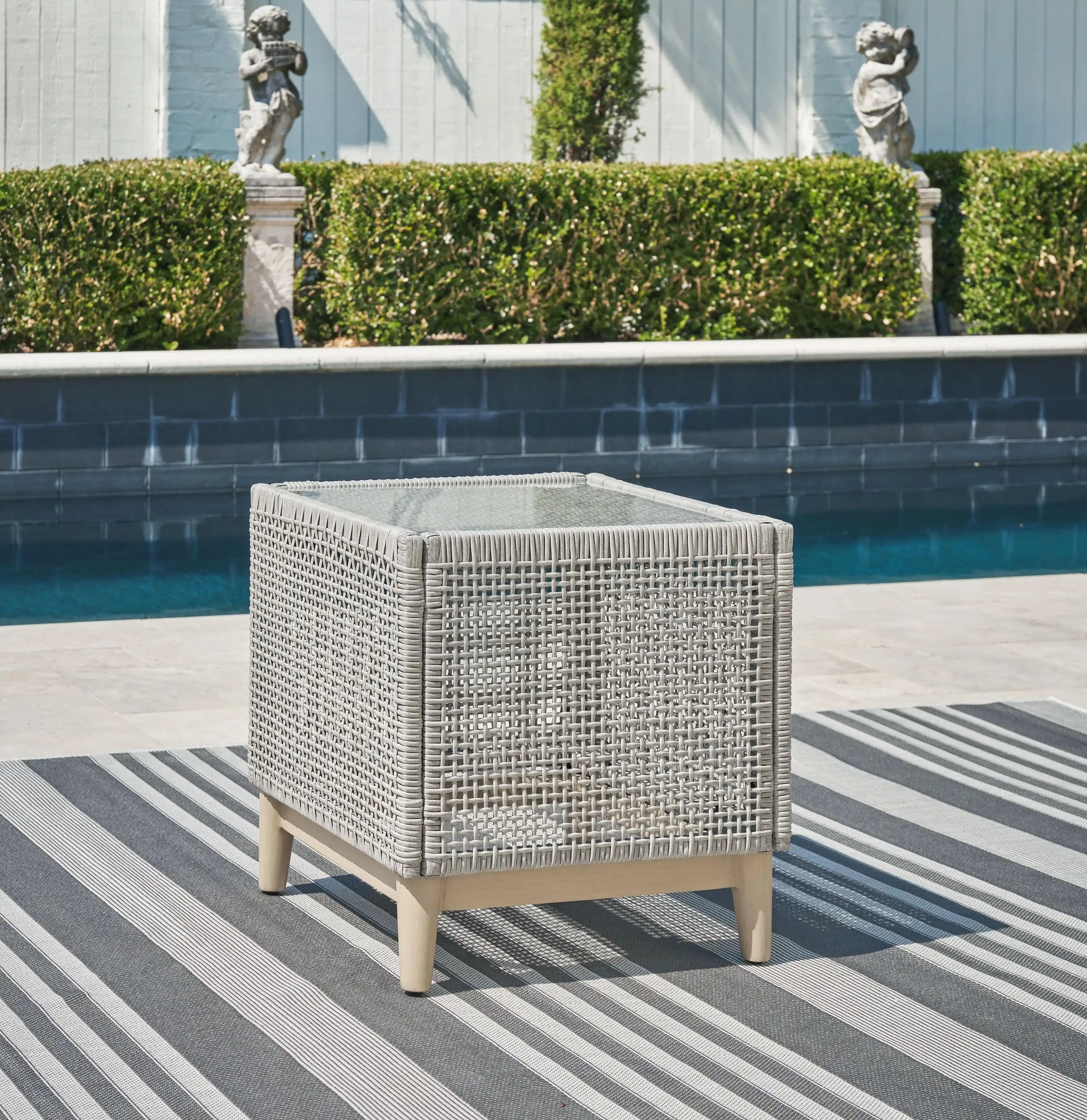 Seton Creek - Square End Table - Gray - Best Buy Furniture