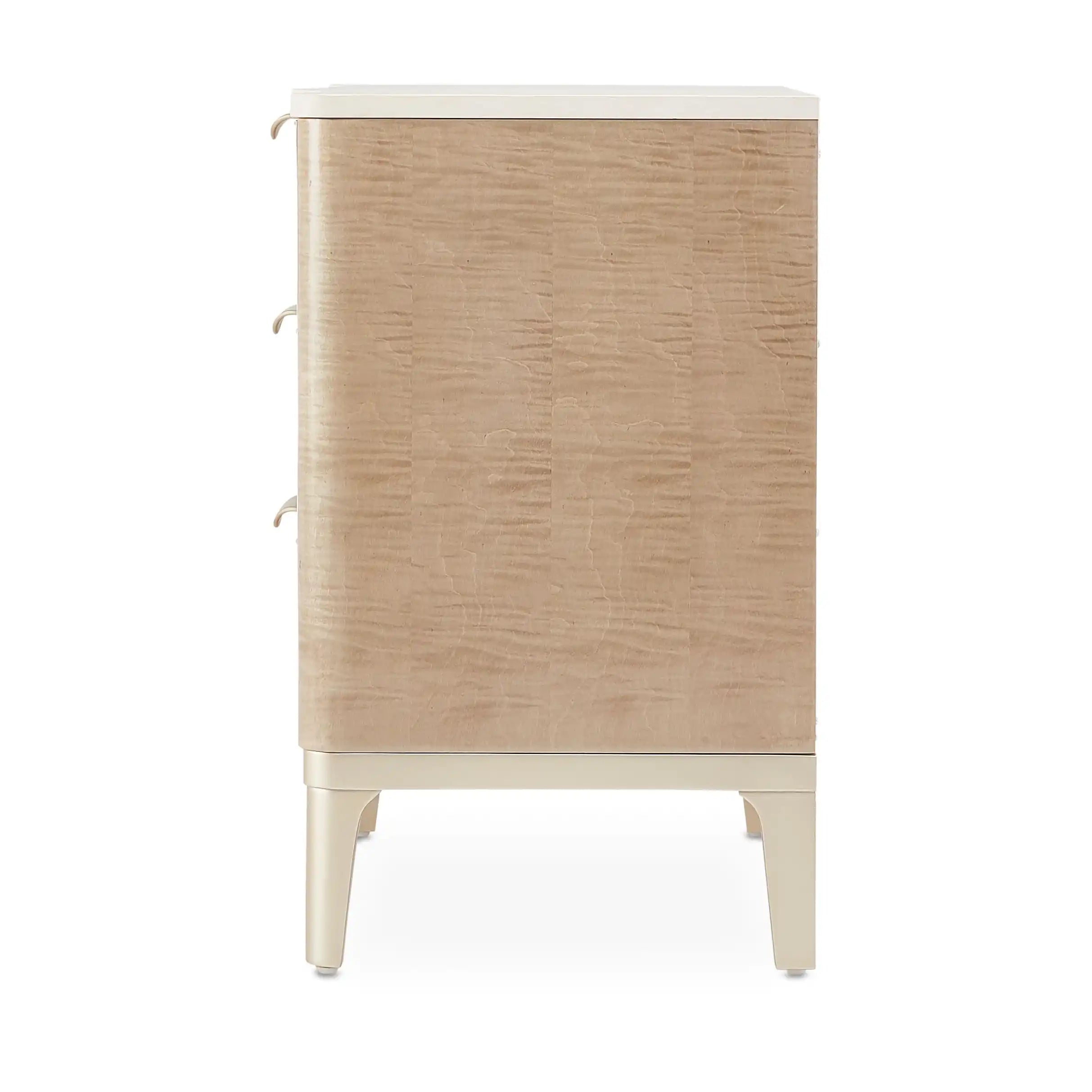 Malibu Crest - 3-Drawer Nightstand - Blush - Best Buy Furniture
