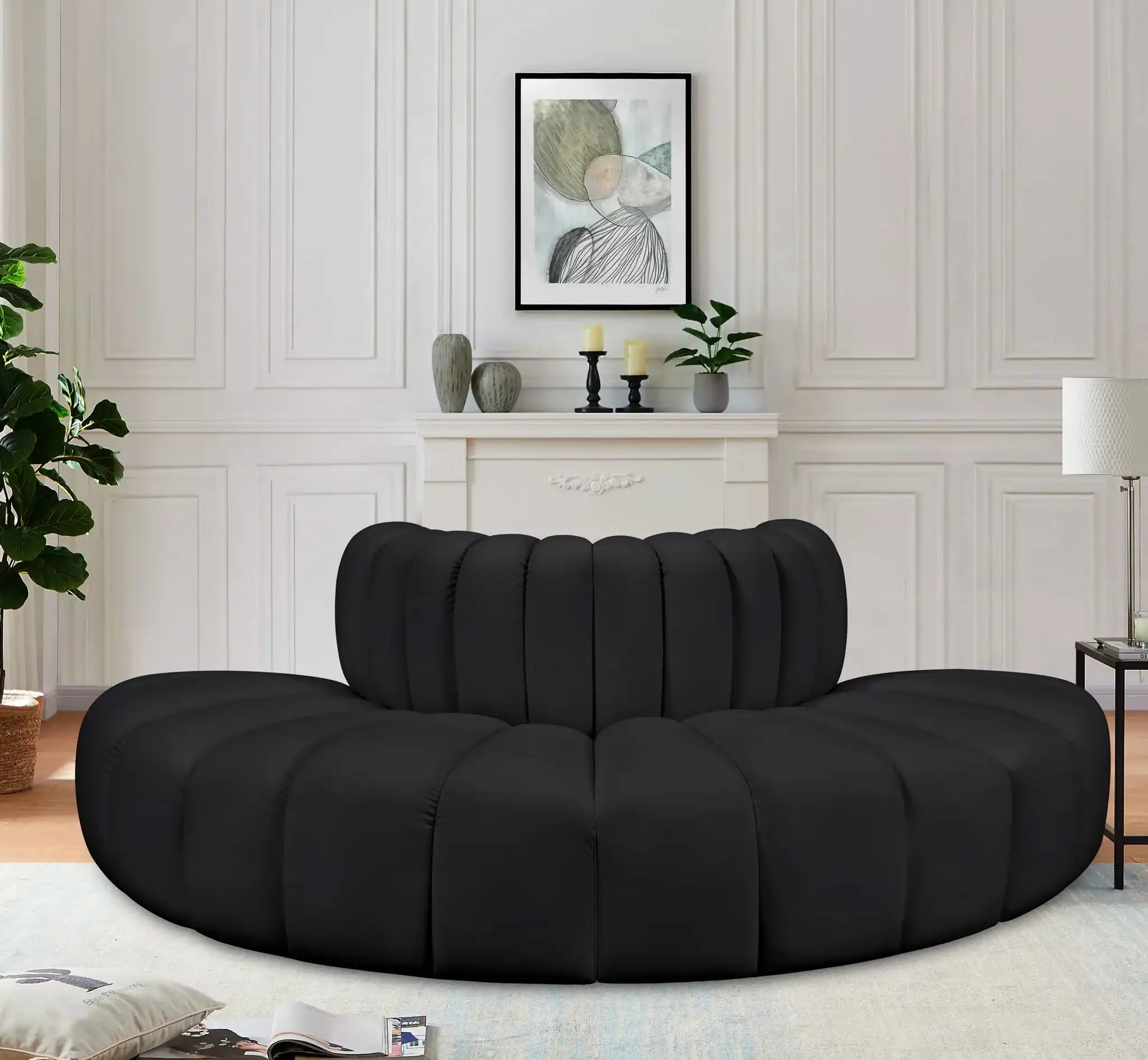 Arc - Faux Leather 4 Piece Modular Sofa