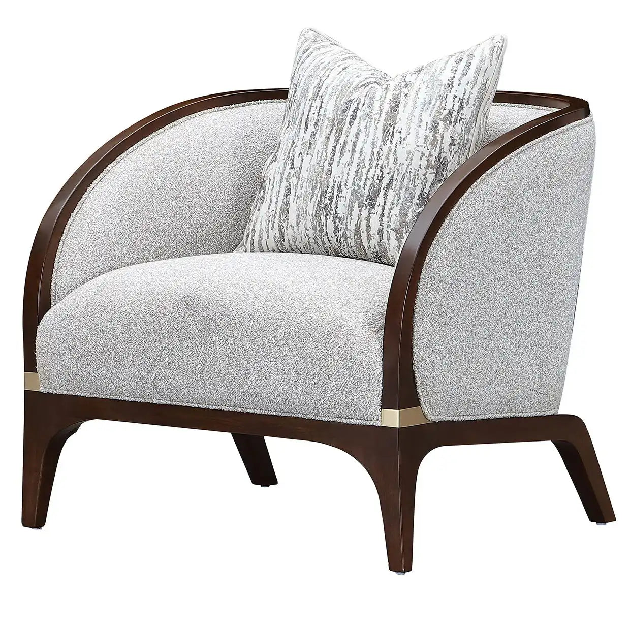 Houston - Matching Chair - Pebble / Walnut - Best Buy Furniture