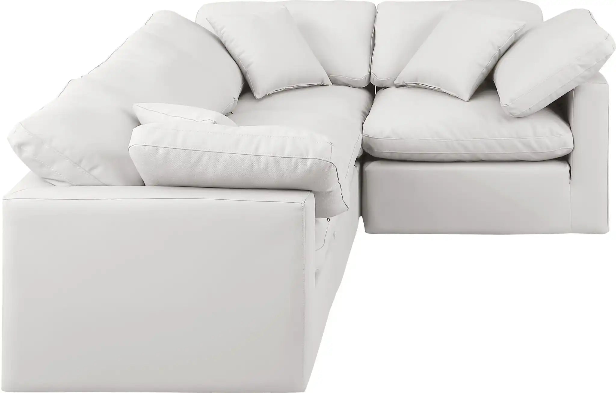 Indulge - Faux Leather 4 Piece Modular Corner Sectional