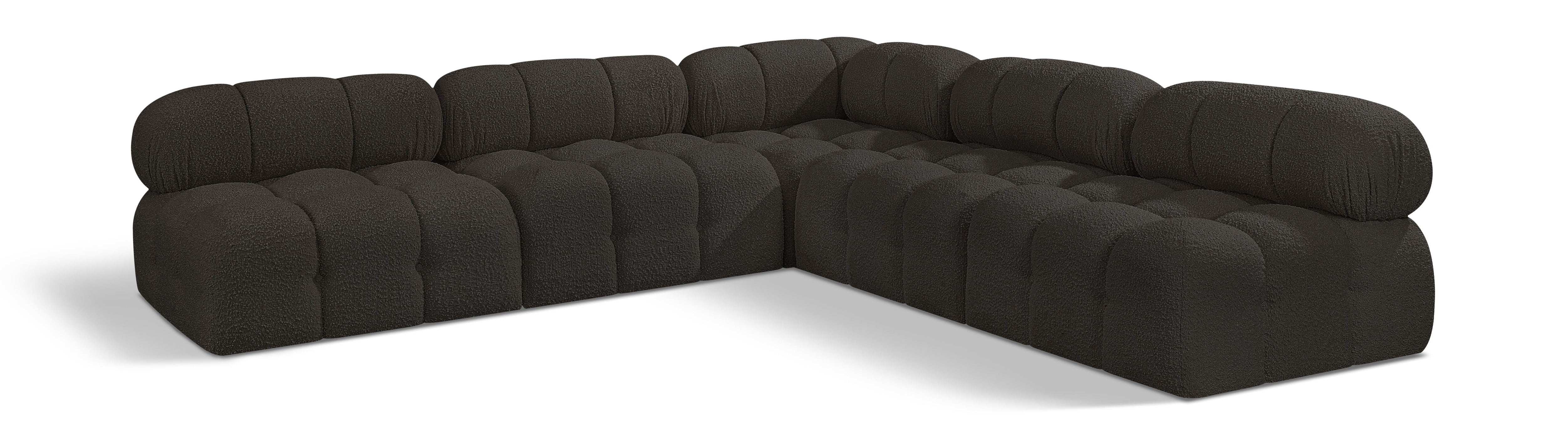 Ames - 5 Piece Fabric Modular Corner Sectional - Best Buy Furniture