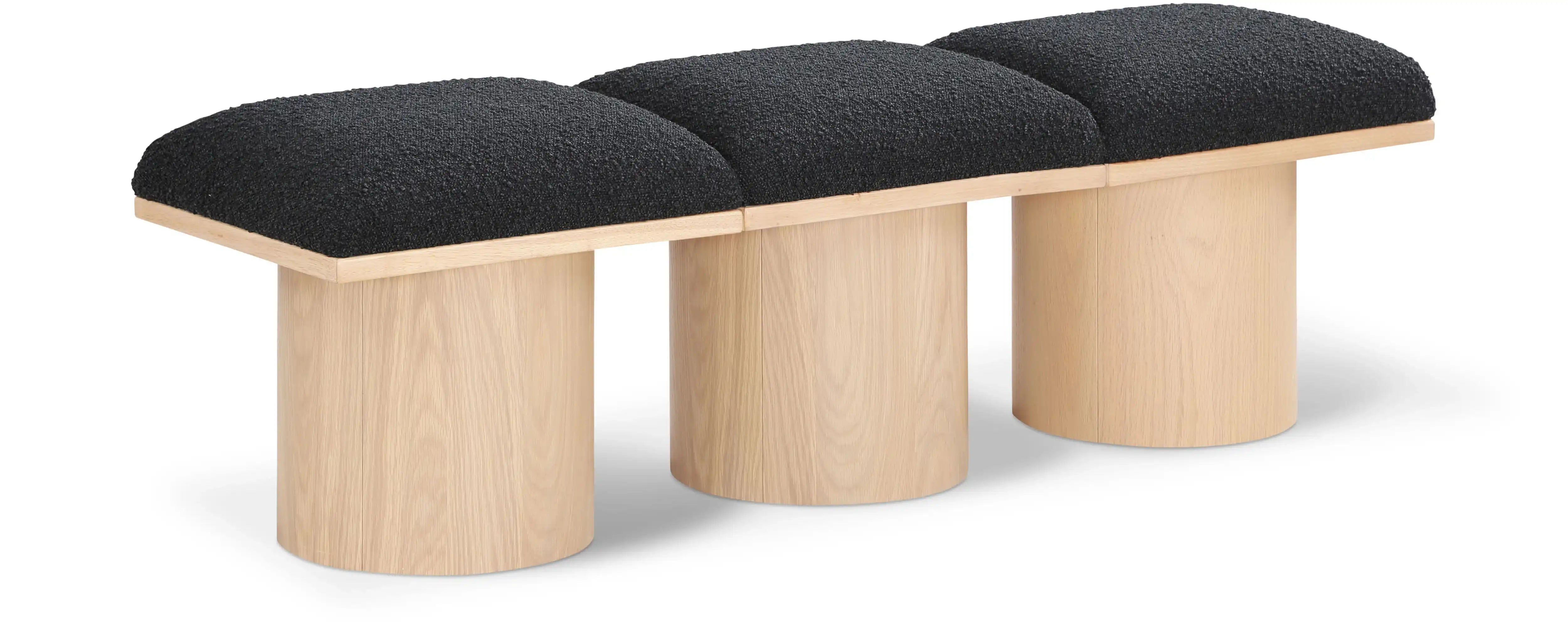 Pavilion - 3 Piece Modular Bench With Natural Base - Best Buy Furniture