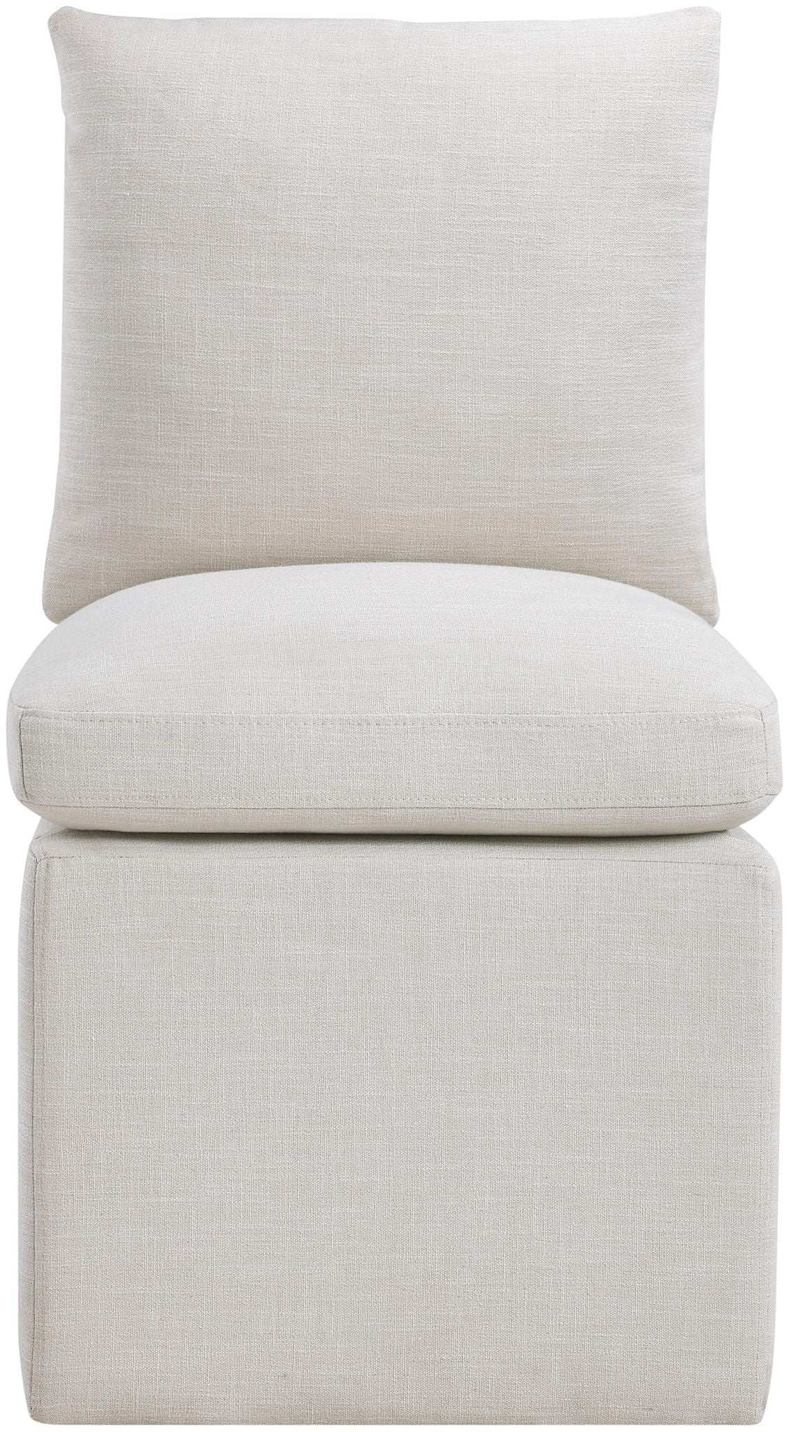 Nelori - Linen Textured Performance Fabric Upholstered Dining Chair (Set of 2)