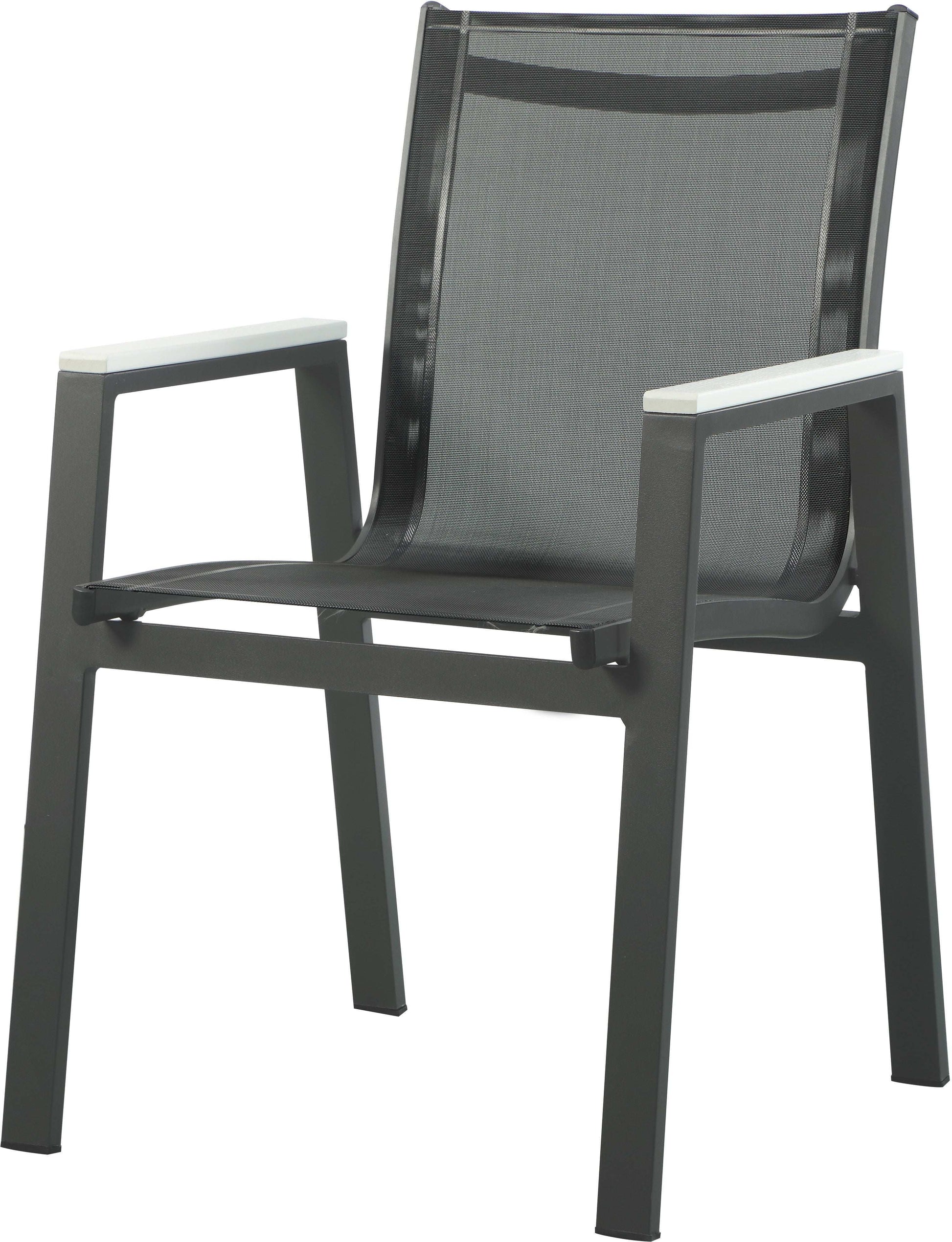 Nizuc - Outdoor Patio Dining Arm Chair With Gray Frame (Set of 2) - Best Buy Furniture