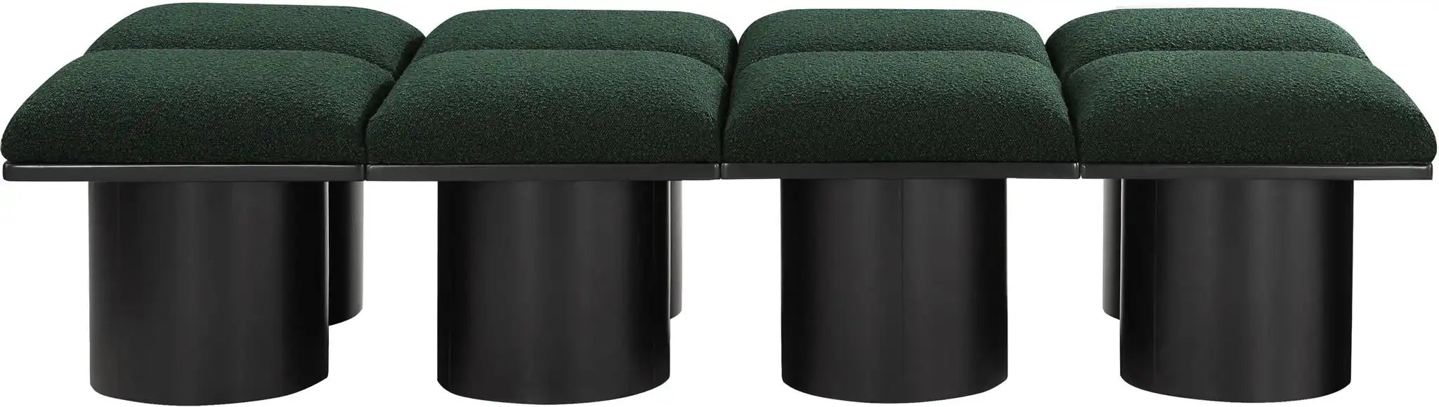 Pavilion - 8 Piece Modular Bench With Black Base