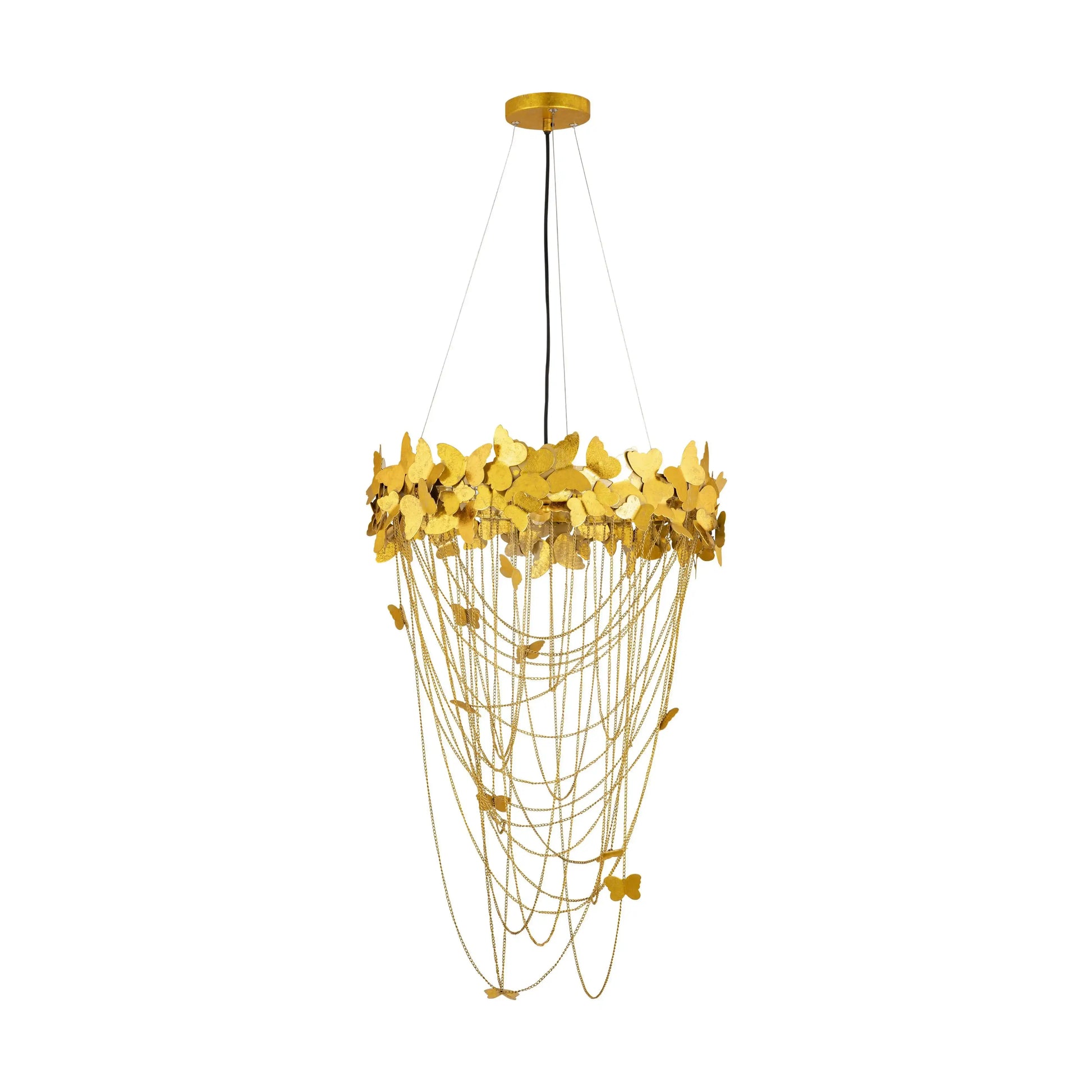 Butterfly - Chandelier - Gold - Best Buy Furniture