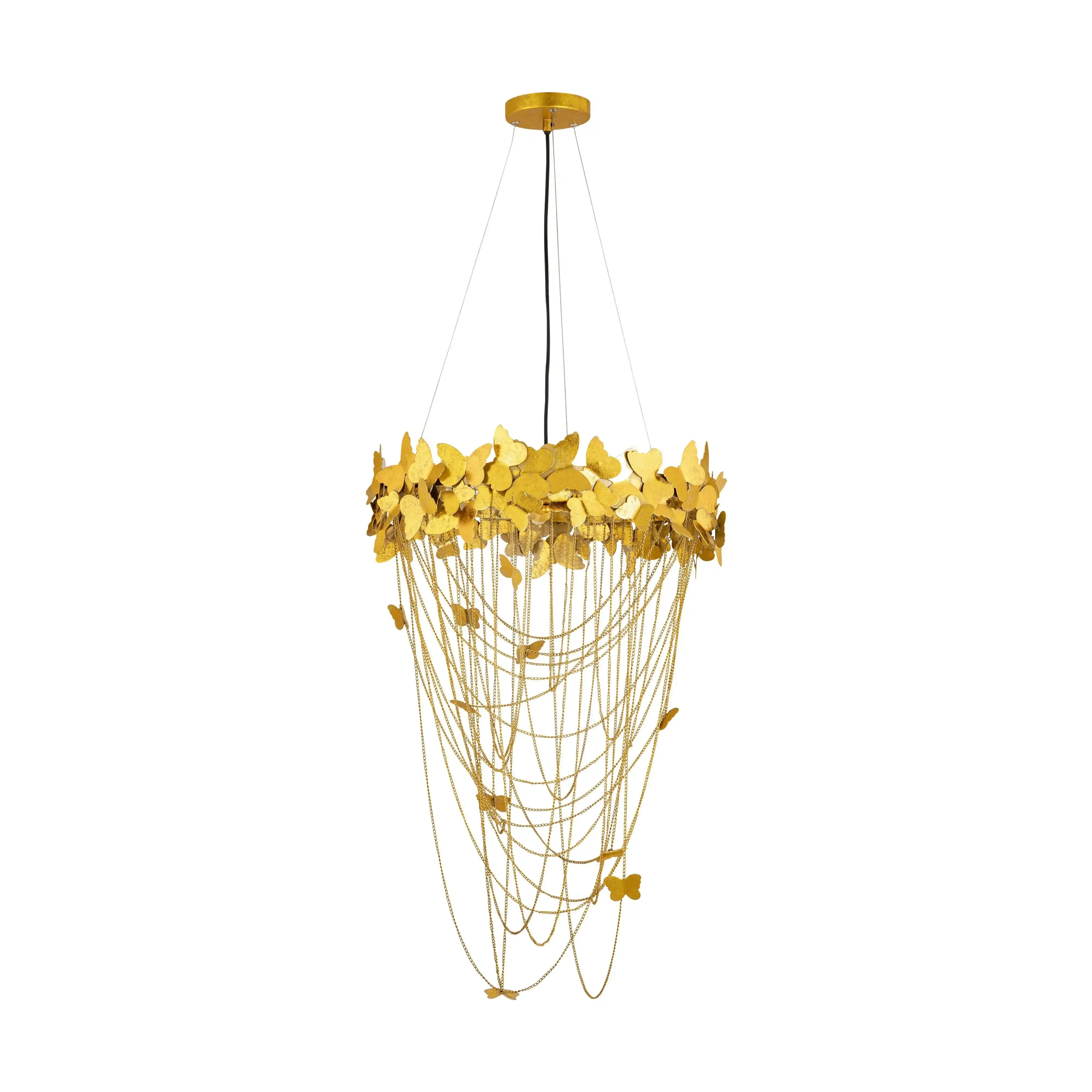 Butterfly - Chandelier - Gold - Best Buy Furniture