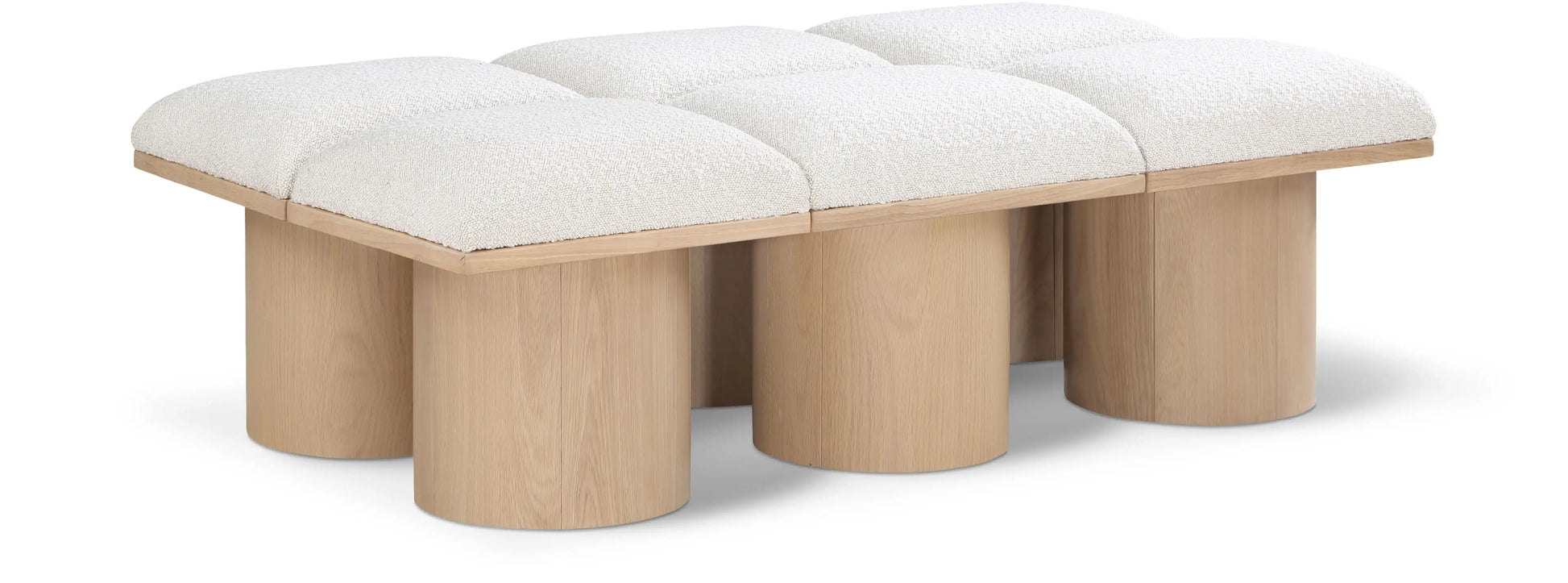 Pavilion - 6 Piece Modular Bench With Natural Base - Best Buy Furniture