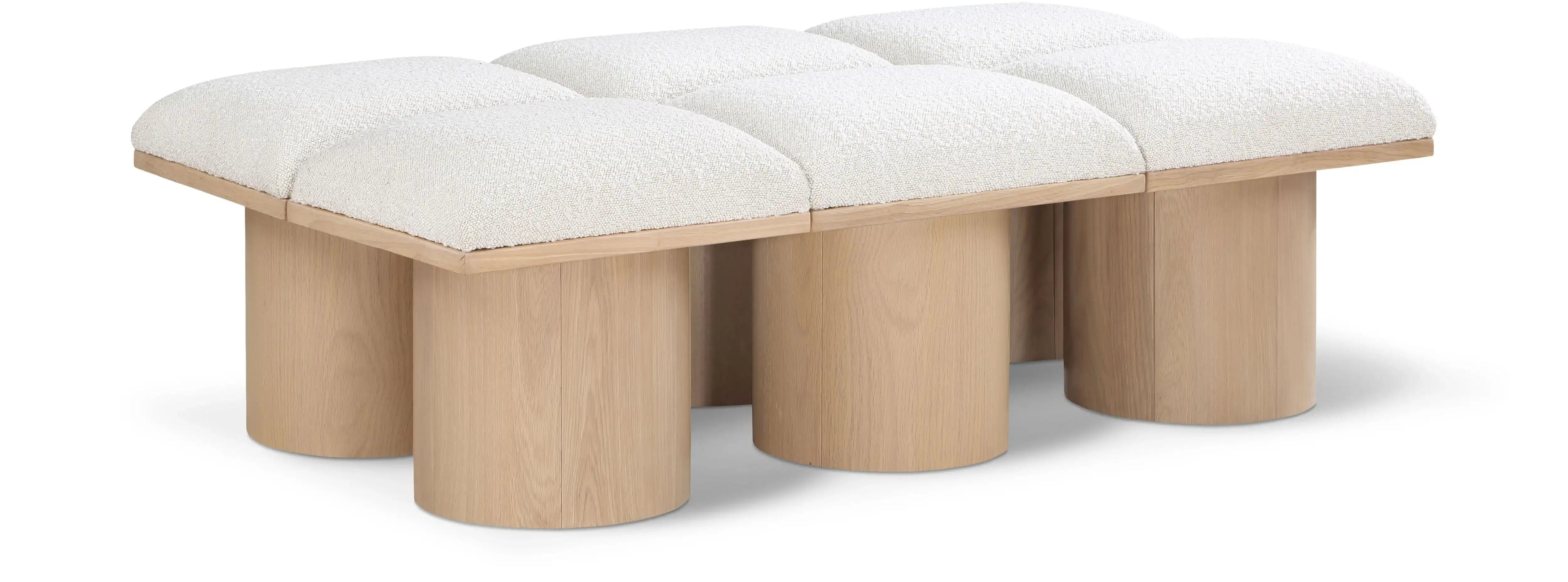 Pavilion - 6 Piece Modular Bench With Natural Base - Best Buy Furniture