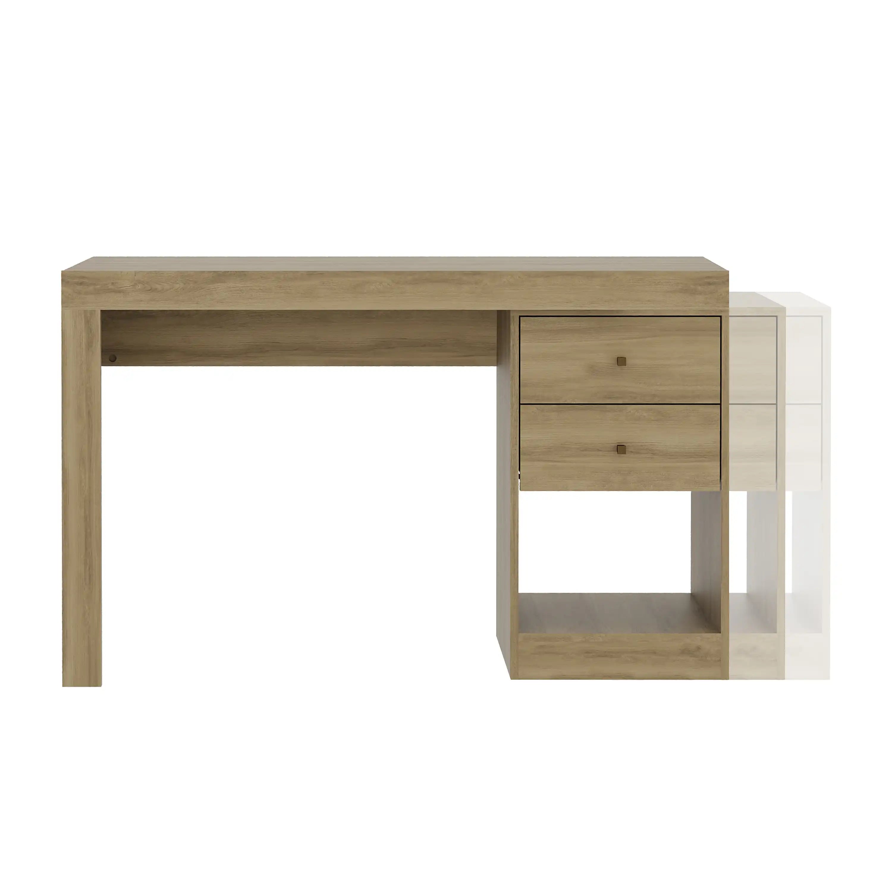 Techni Mobili Expandable Home Office Desk, Pine - Best Buy Furniture
