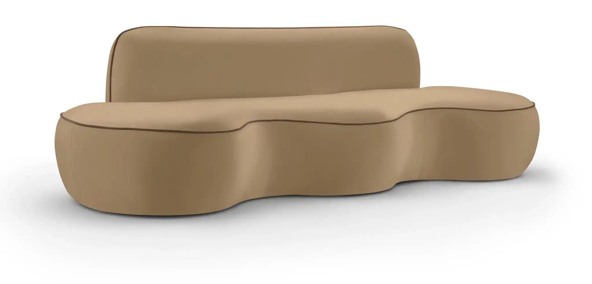Swerve - Velvet 101" Upholstered Sofa - Best Buy Furniture