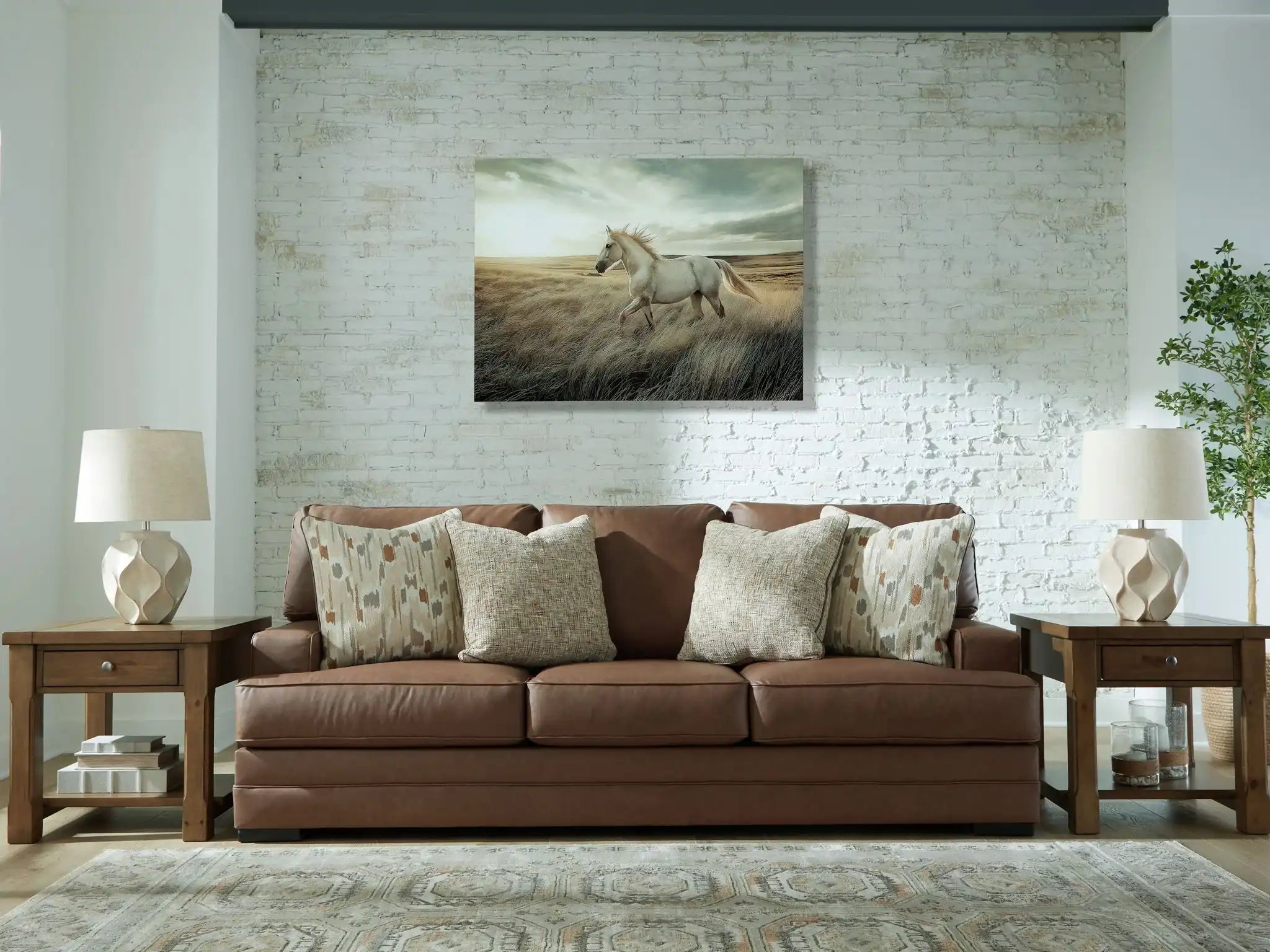 VillaCourt - Sofa - Caramel - Best Buy Furniture
