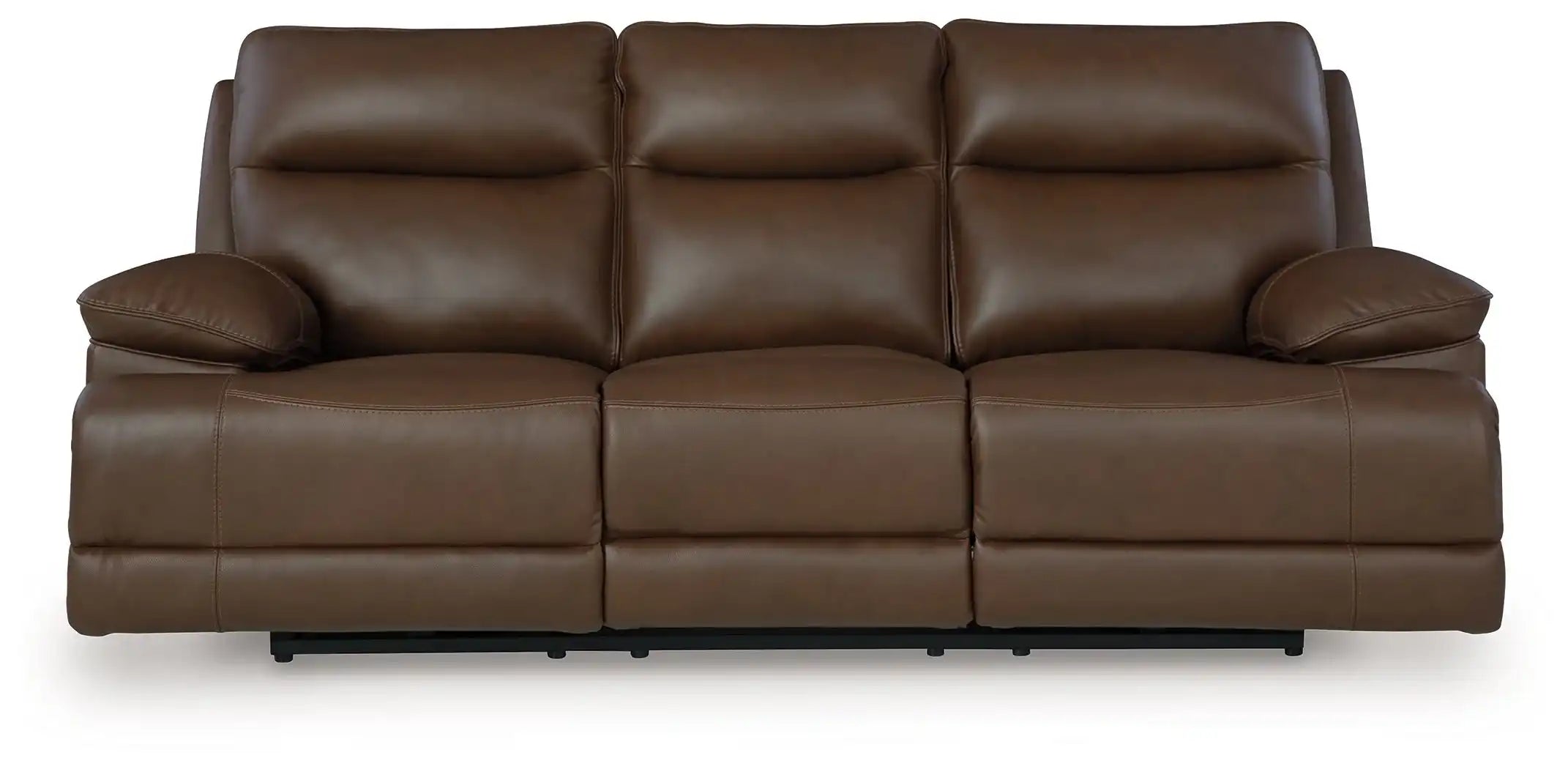 Vonryan - Power Reclining Sofa With Adj Headrest - Tobacco - Best Buy Furniture