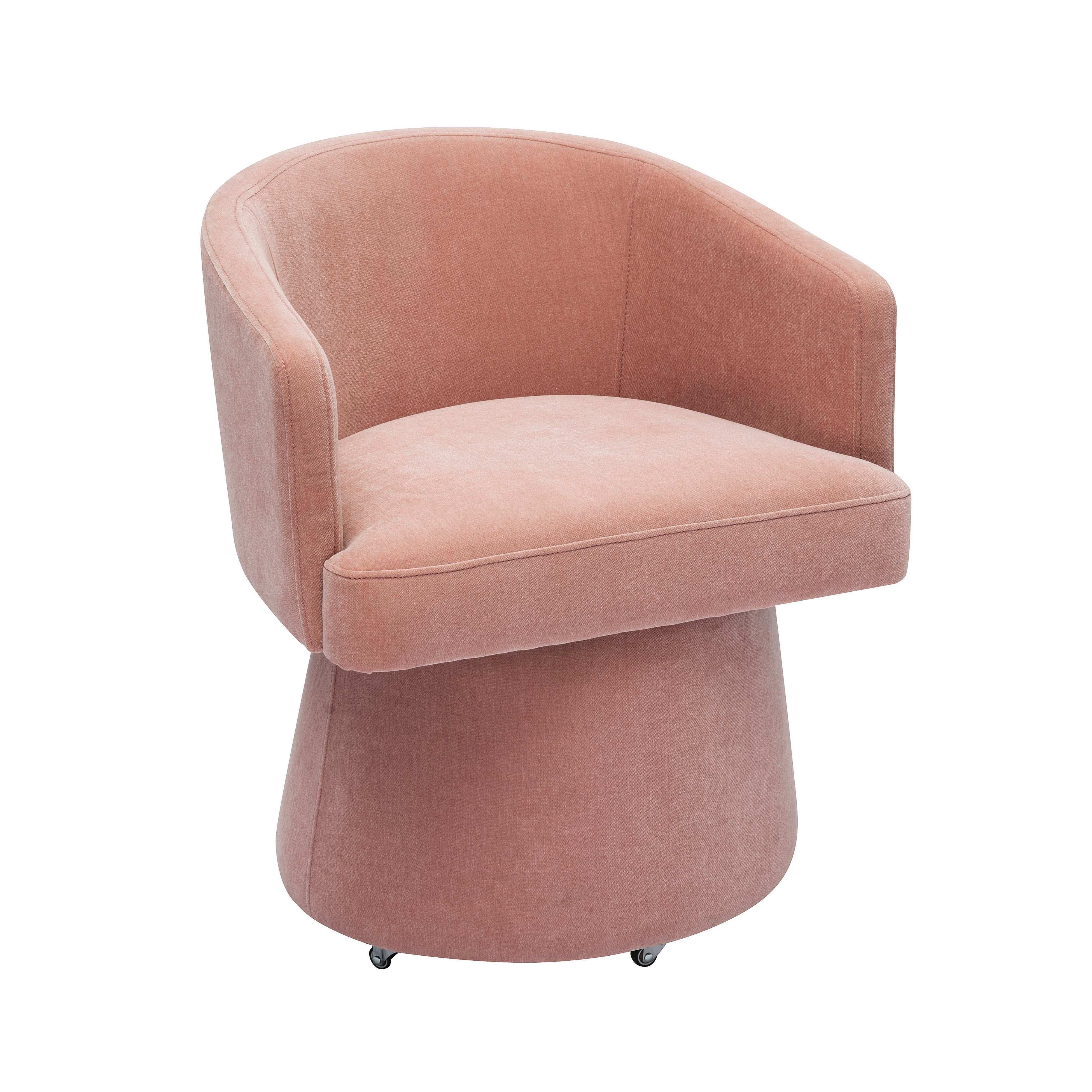 Kristen - Upcycled Chenille Rolling Desk Chair - Best Buy Furniture