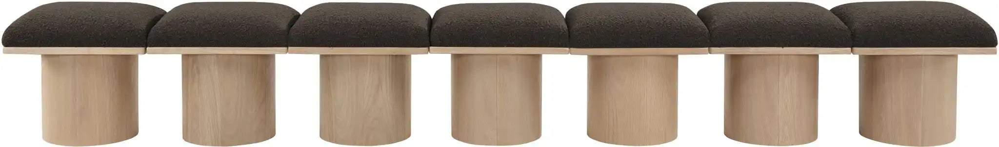 Pavilion - 7 Piece Modular Bench With Natural Base