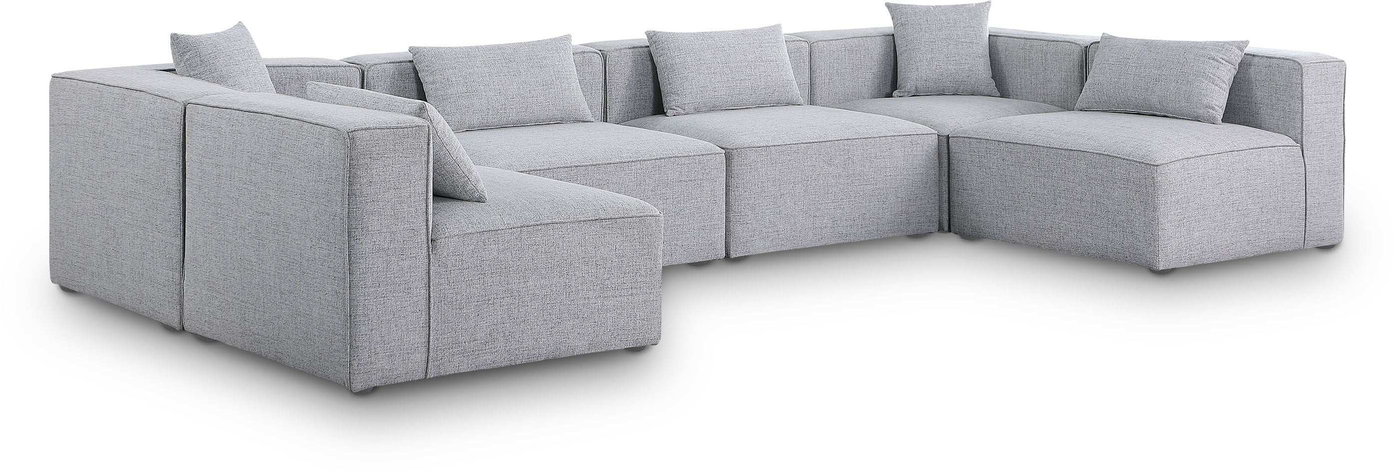 Cube - Linen 6 Piece Modular Armless Sectional - Best Buy Furniture