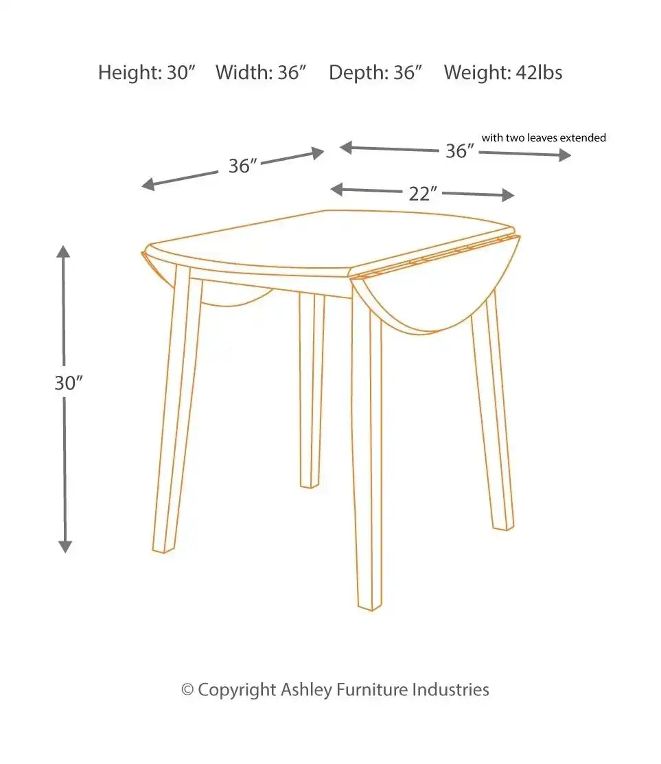 Hammis - Round Dining Drop Leaf Table Set - Best Buy Furniture