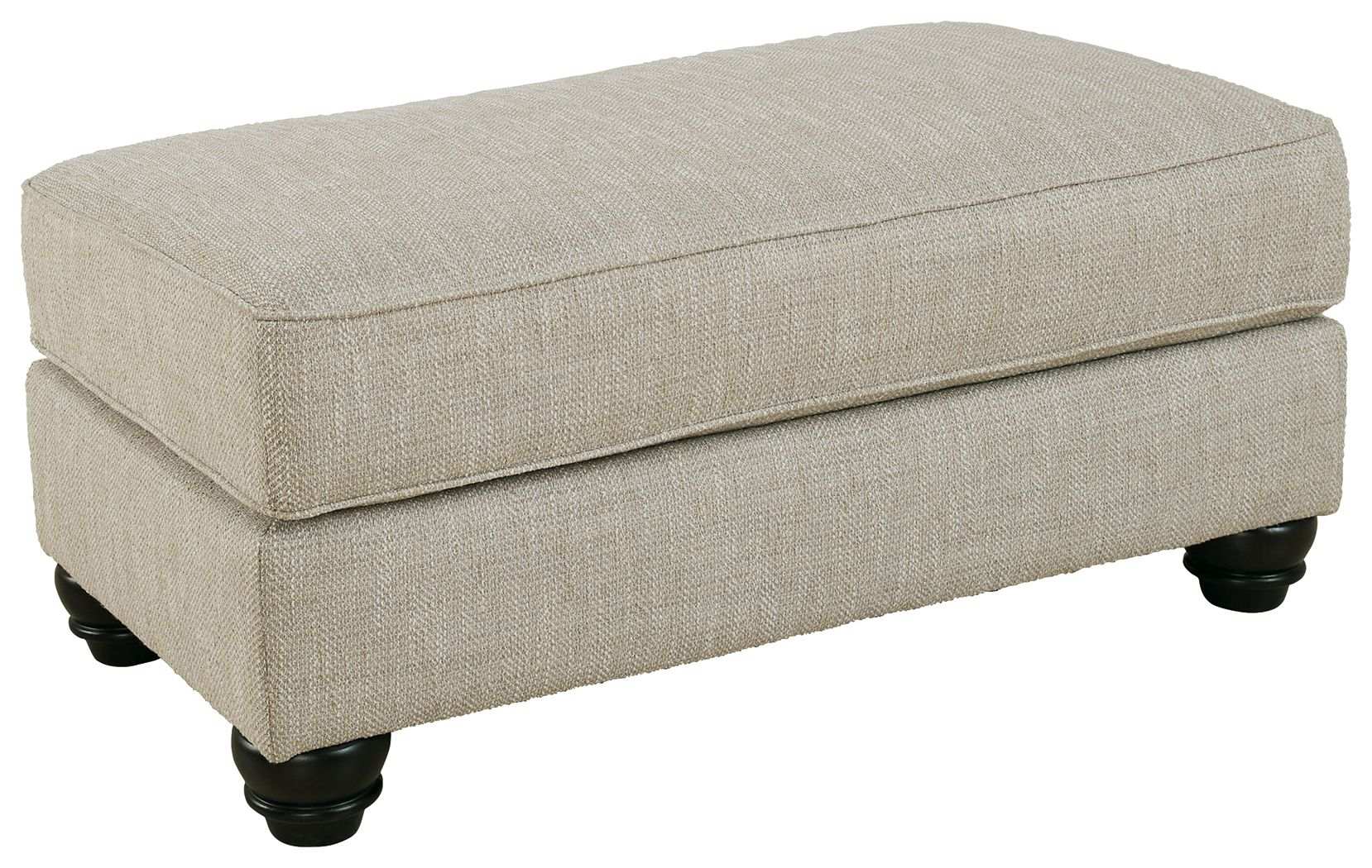 Asanti - Ottoman - Fog - Best Buy Furniture