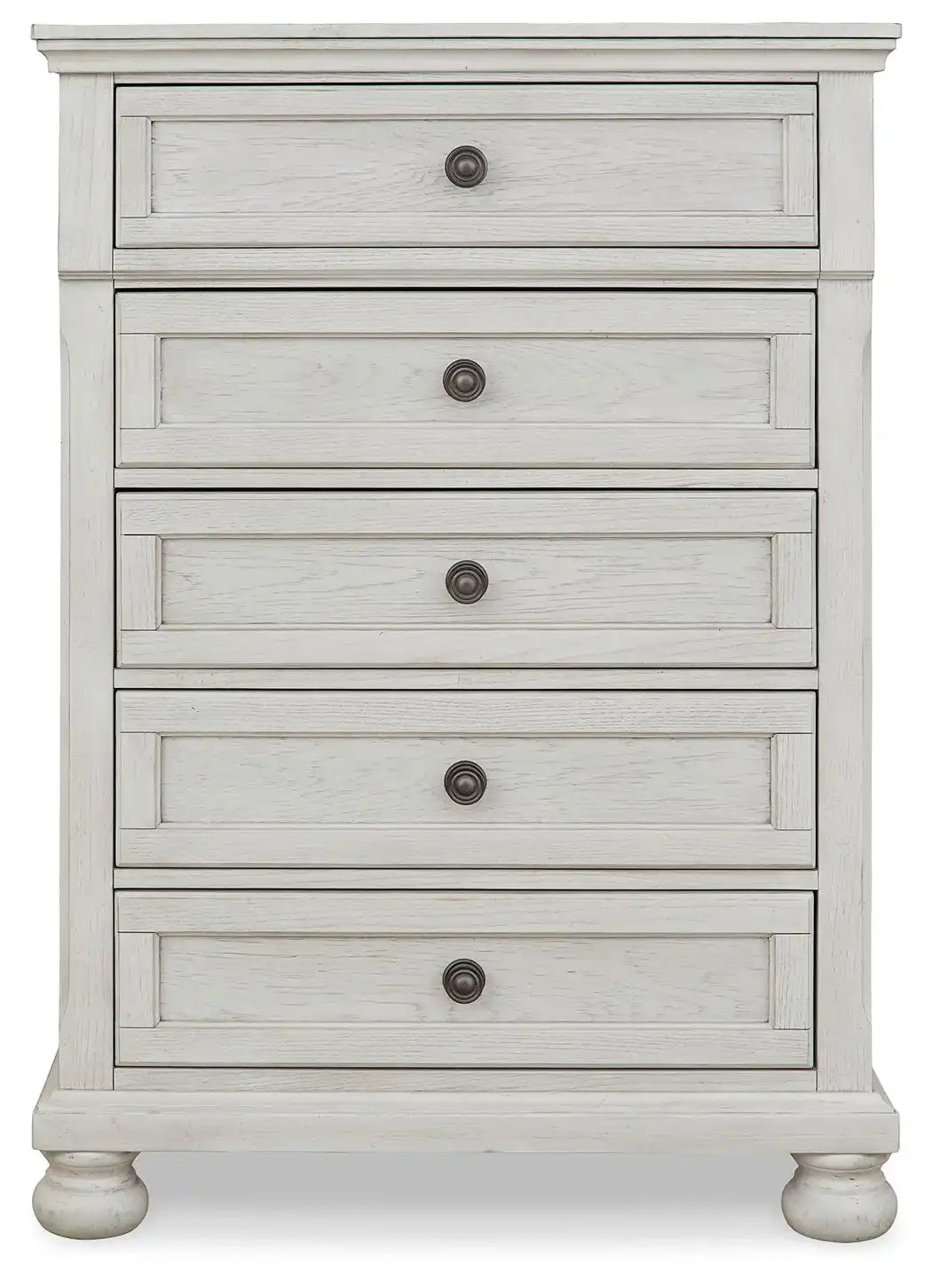 Robbinsdale - Five Drawer Chest - Youth - Antique White - Best Buy Furniture