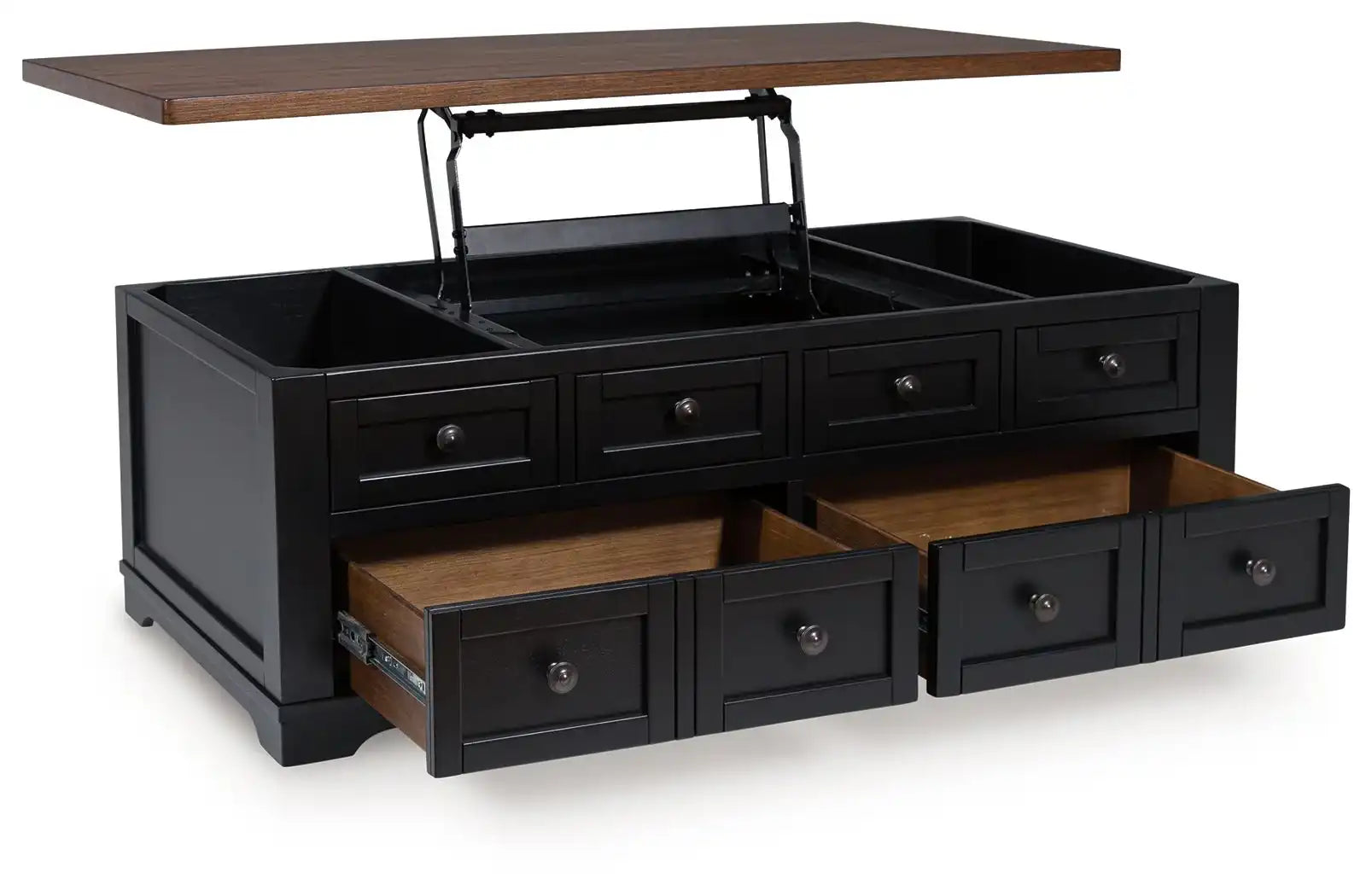 Wildenauer - Lift Top Cocktail Table - Brown / Black - Best Buy Furniture