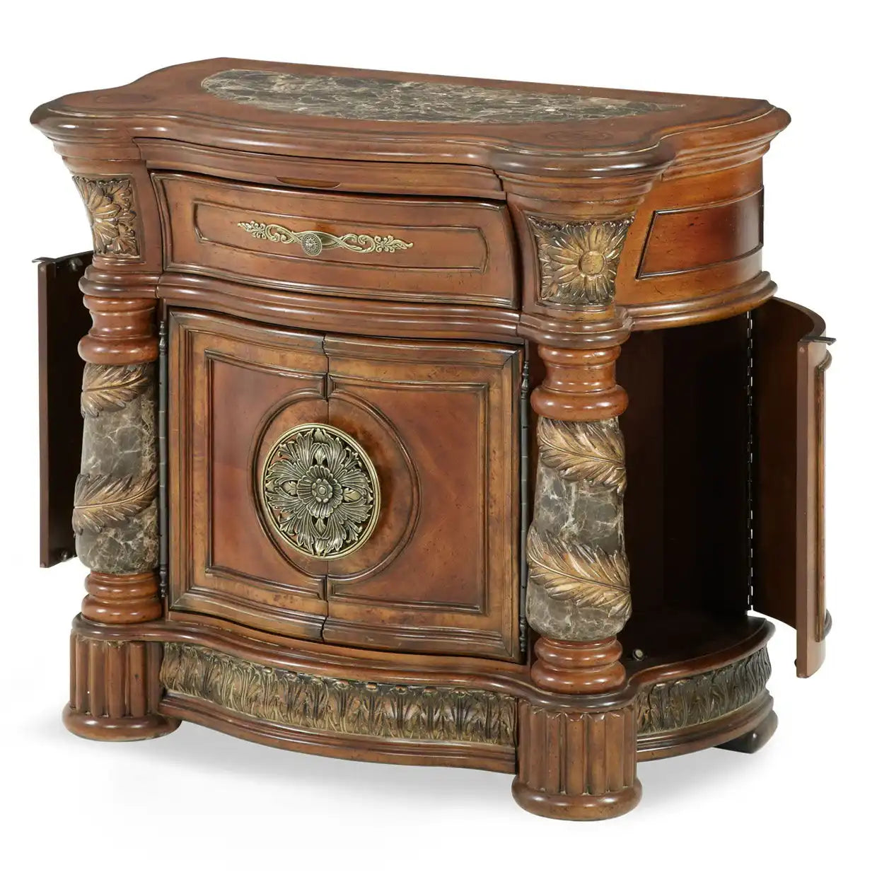 Villa Valencia - Bedside Chest, Mirror - Best Buy Furniture