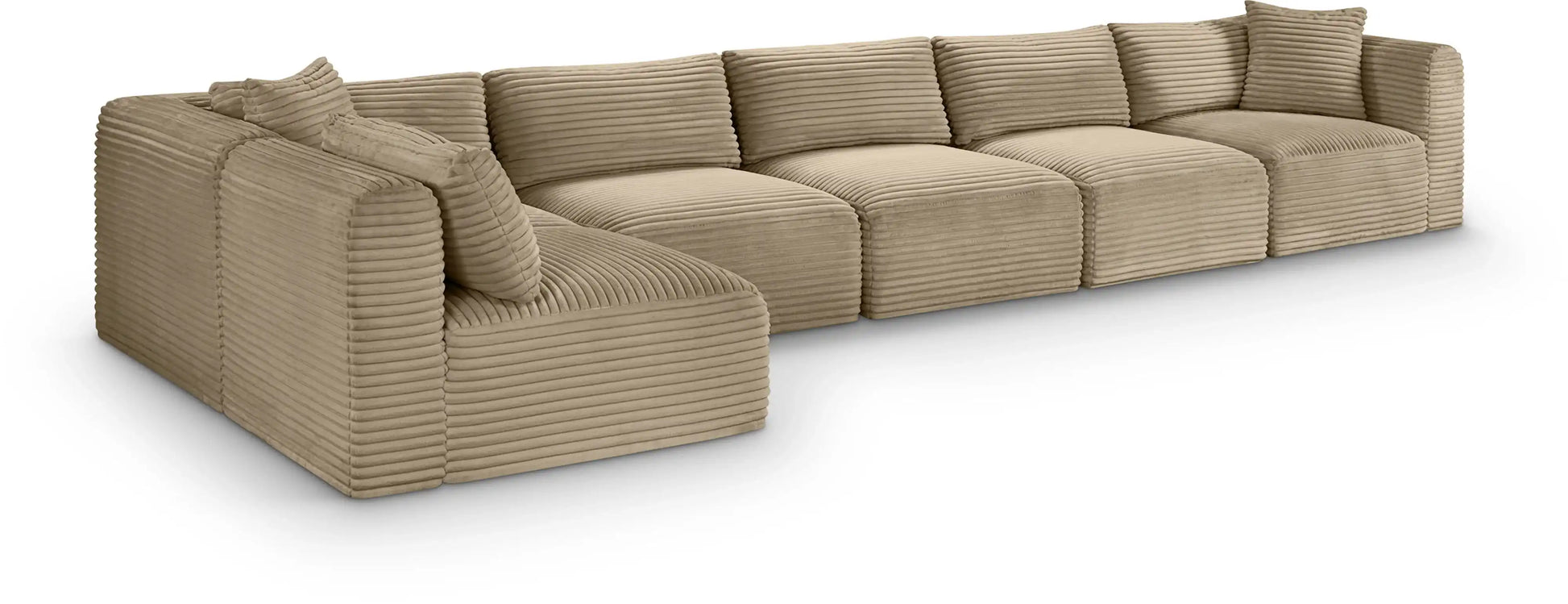 Shaggy - Fabric 6 Piece Modular Sectional - Best Buy Furniture