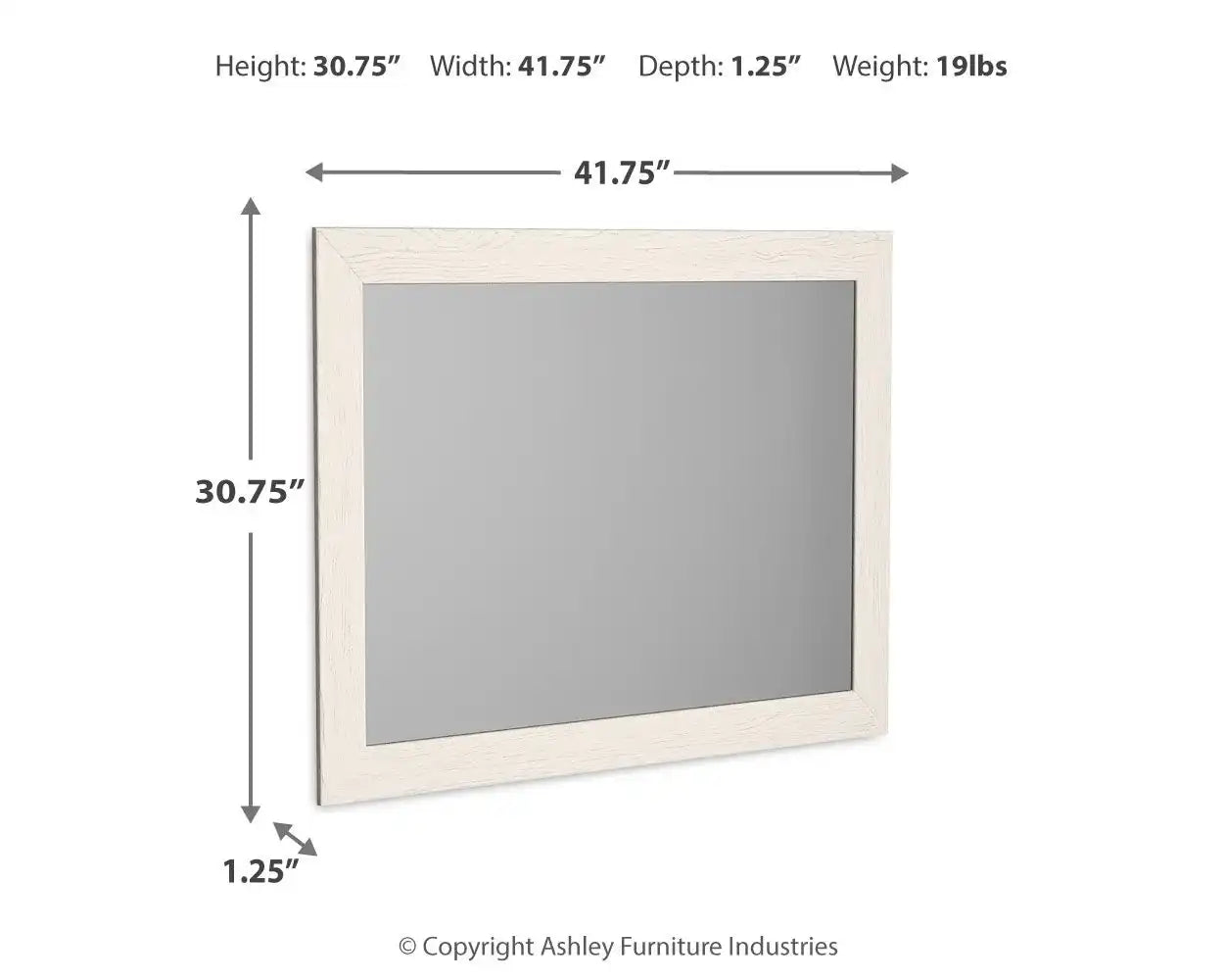 Stelsie - Bedroom Mirror - White - Best Buy Furniture