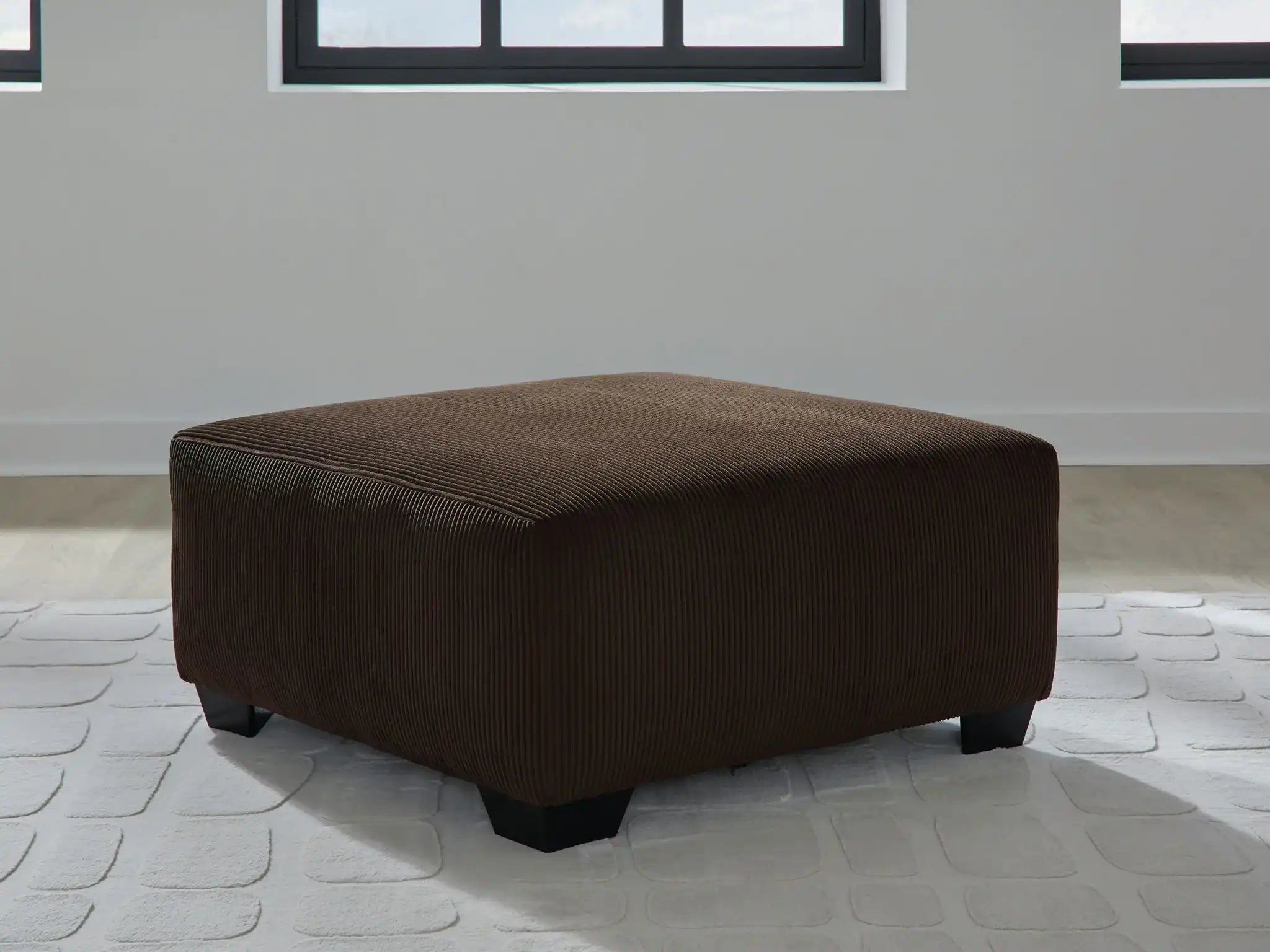 Kimlee - Oversized Accent Ottoman - Chocolate - Best Buy Furniture