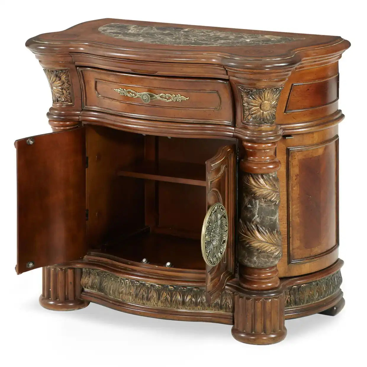Villa Valencia - Bedside Chest, Mirror - Best Buy Furniture