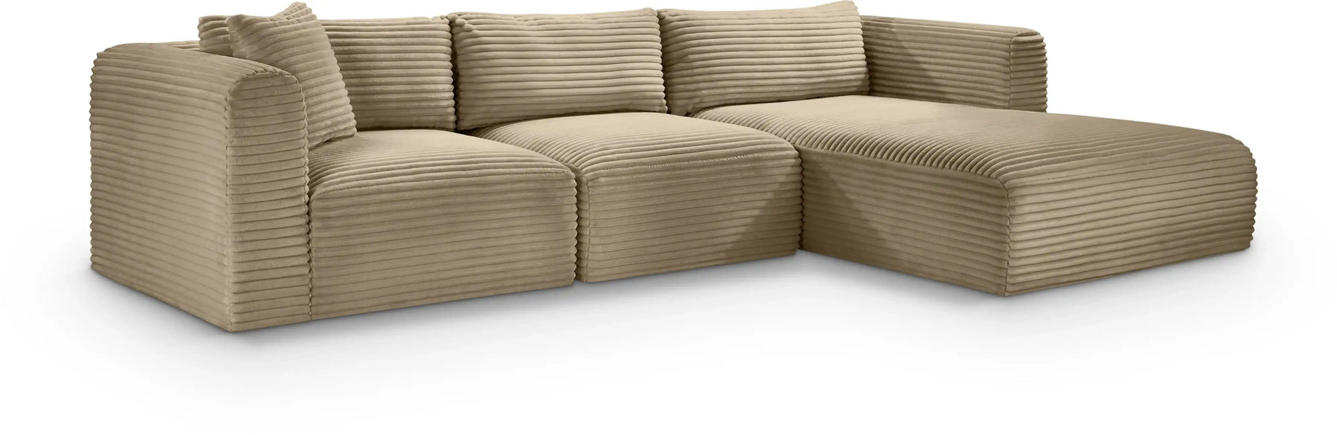 Shaggy - Fabric 3 Piece Modular Sectional - Best Buy Furniture
