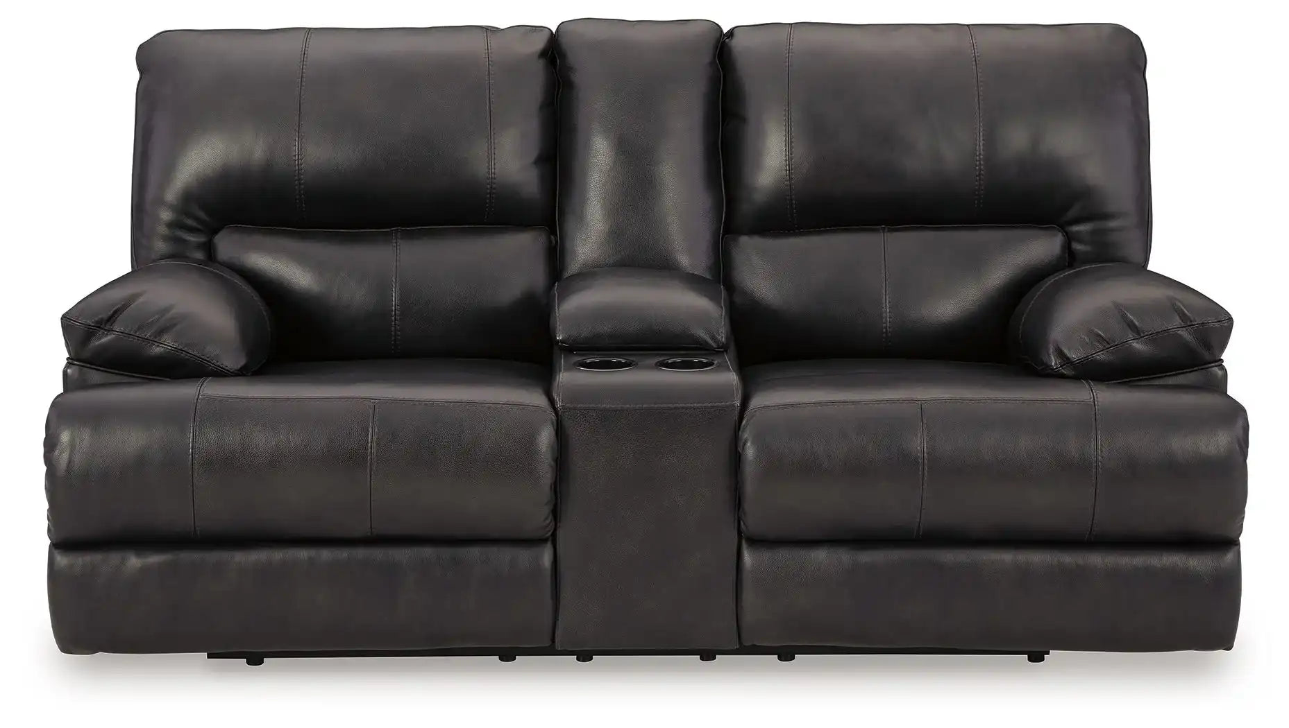 Mountainous - Power Reclining Loveseat With Console /Adj Headrest - Eclipse - Best Buy Furniture