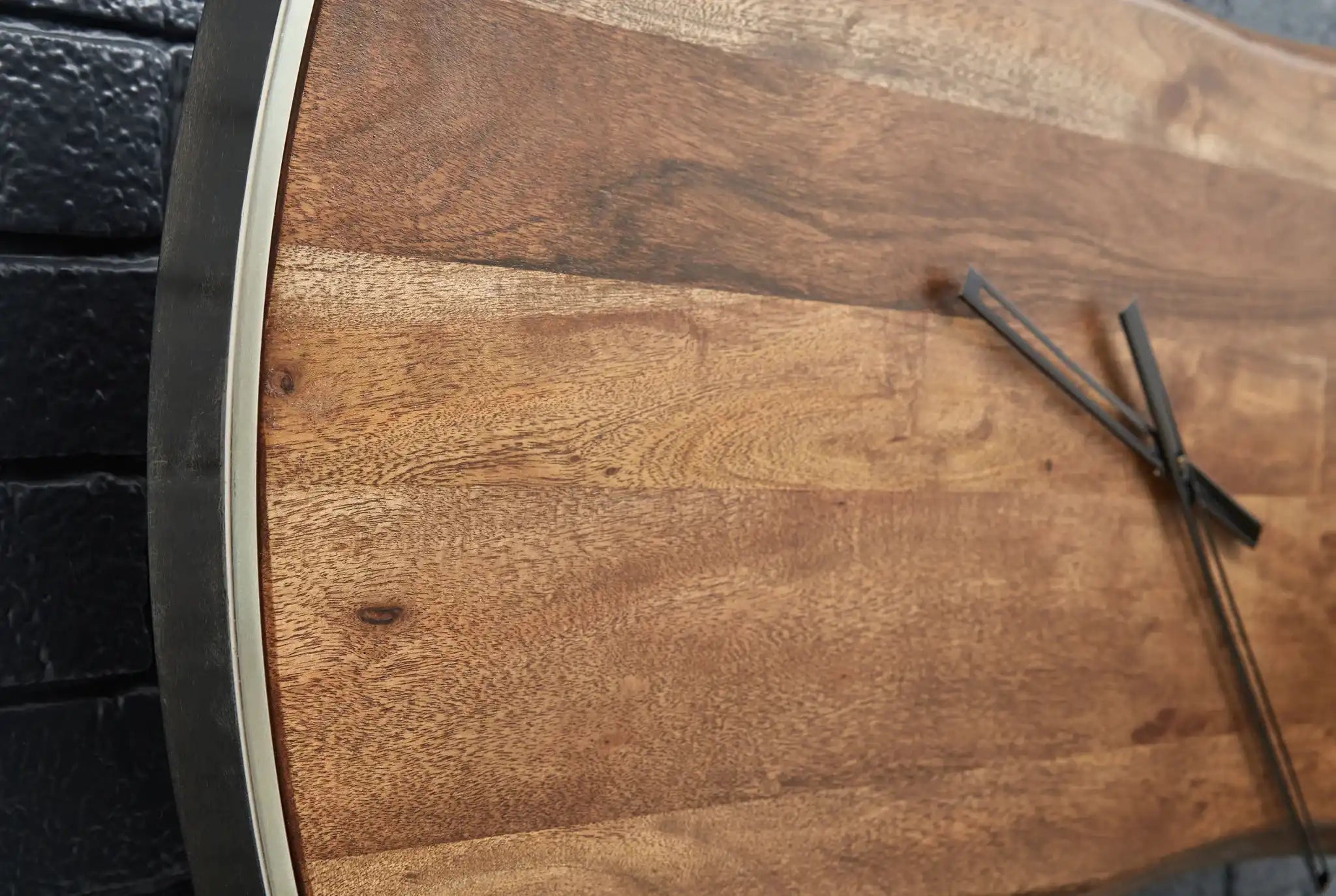 Panchali - Wall Clock - Brown / Silver Finish