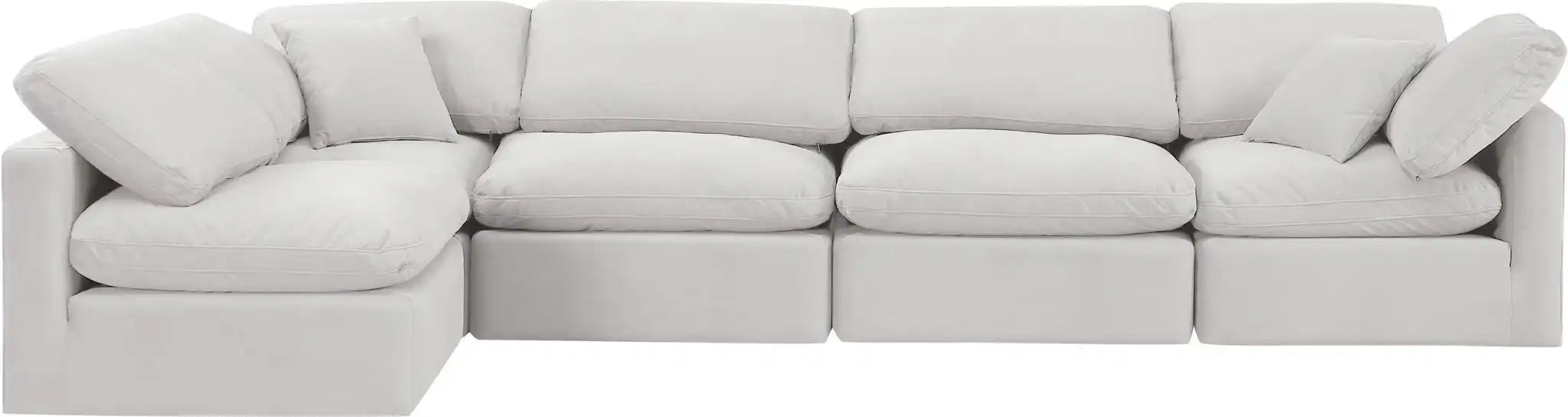 Indulge - Velvet 5 Piece Modular Sectional