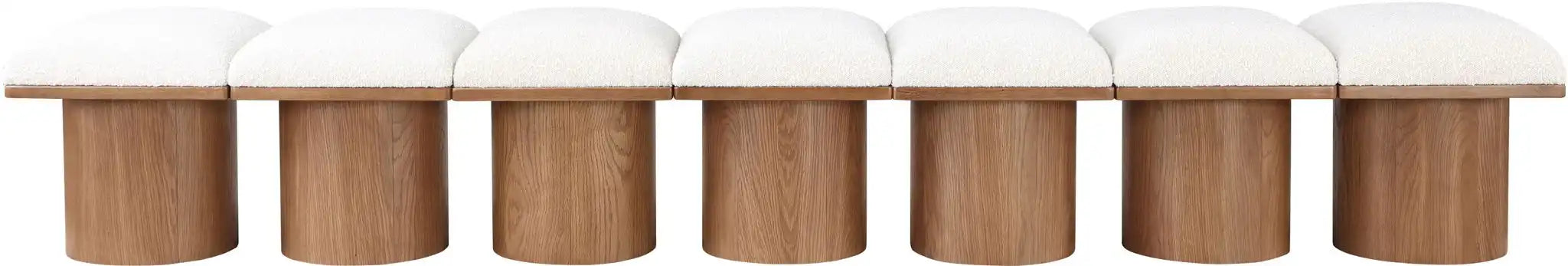 Pavilion - 7 Piece Modular Bench With Brown Base