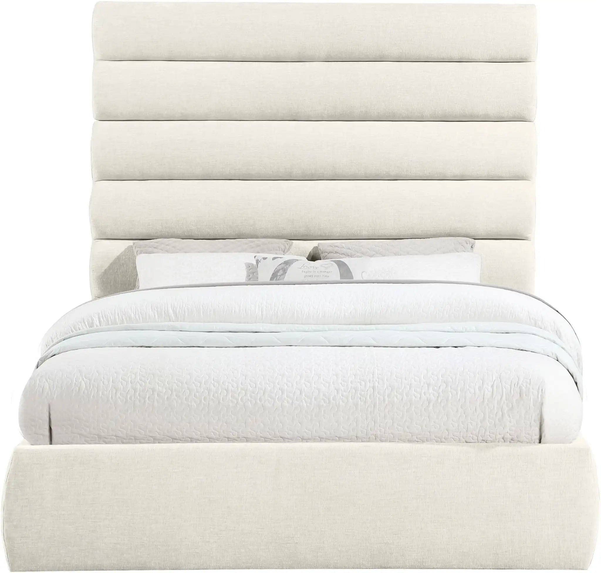 Adam - Chenille Fabric Bed With 70.5" Headboard
