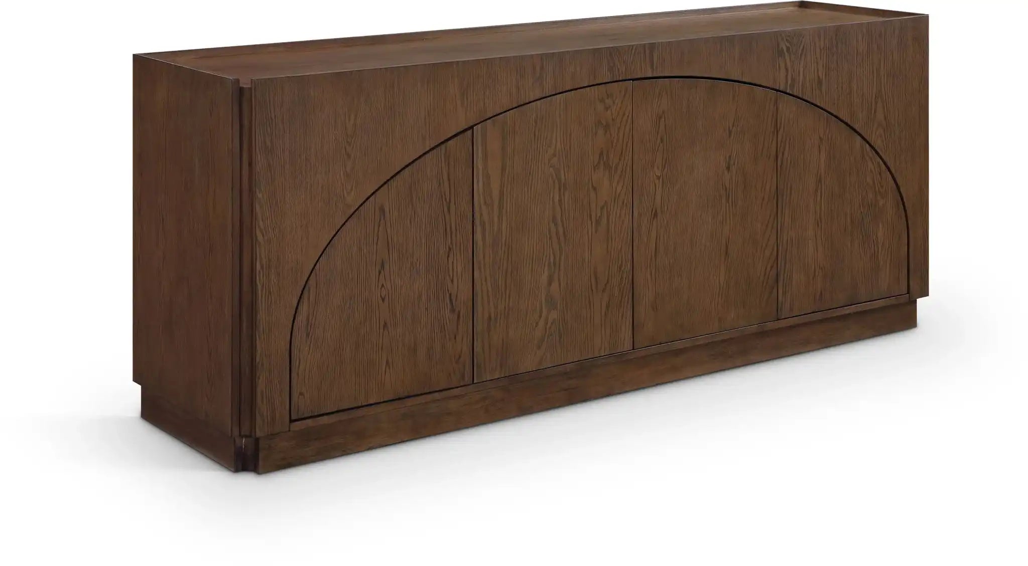 Everson - Oak Veneer And Solid Wood Sideboard/Buffet - Brown - Best Buy Furniture