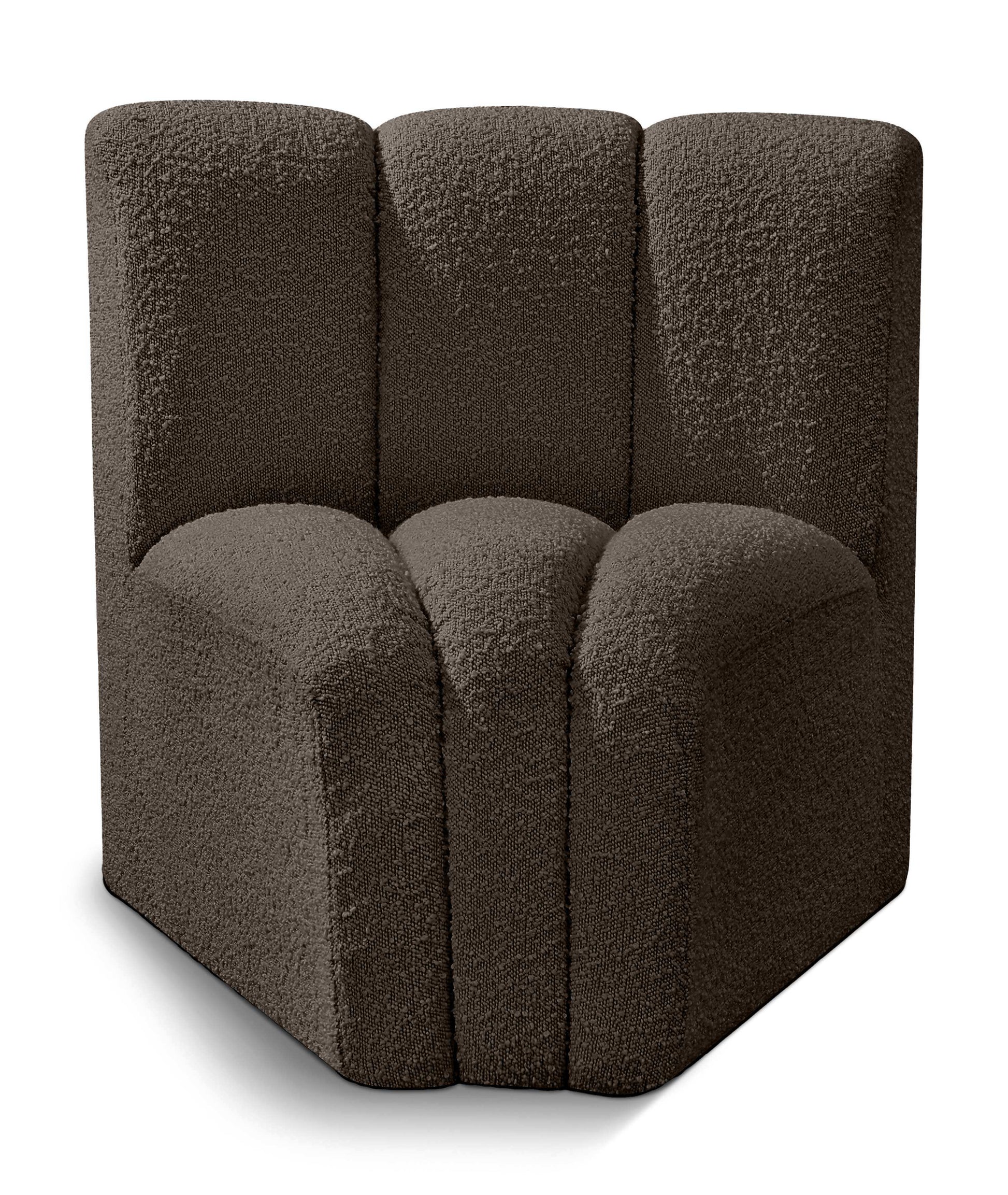 Arc - Boucle Fabric Curved Corner Chair - Best Buy Furniture