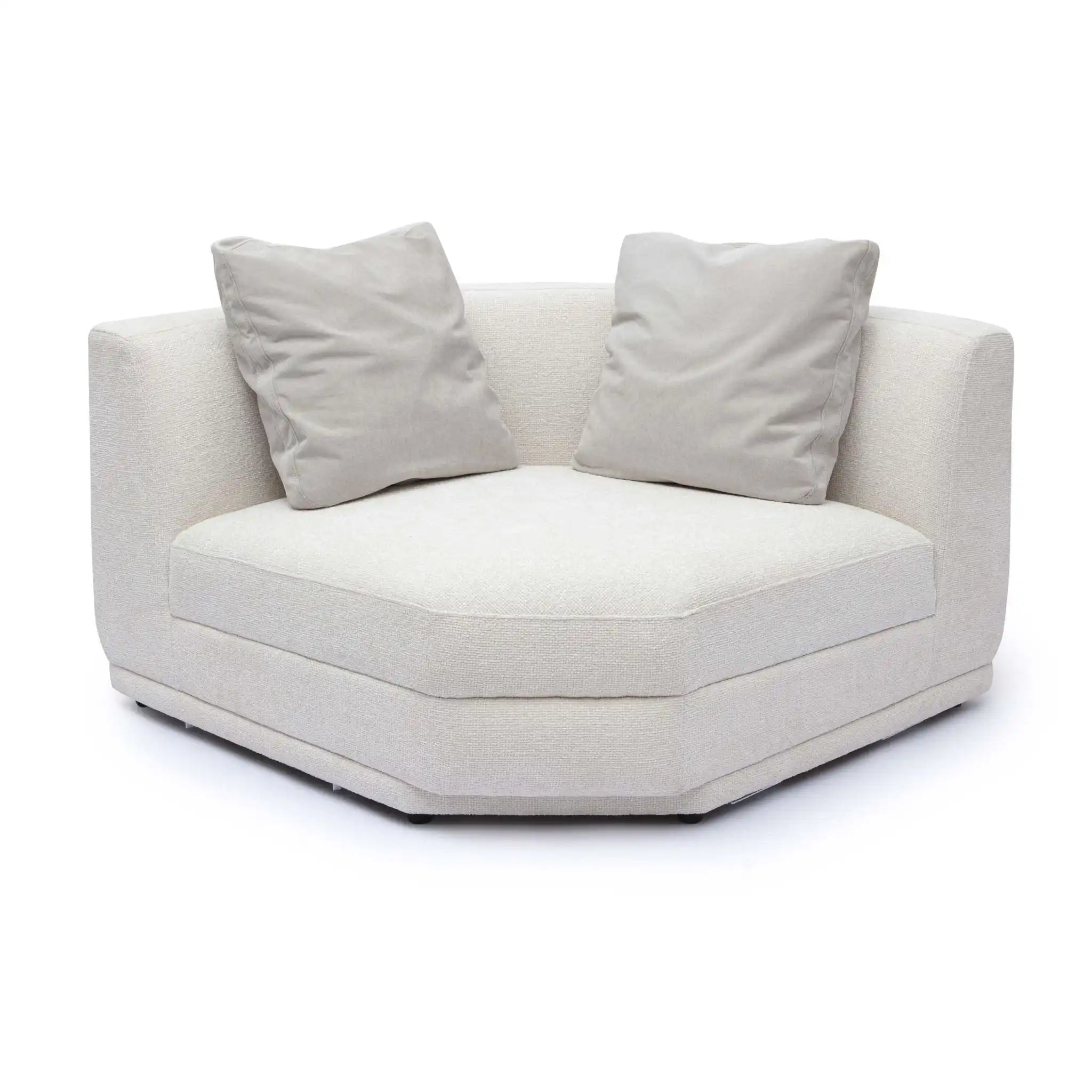 Perry - Modular Wedge Corner Chair - Cream - Best Buy Furniture