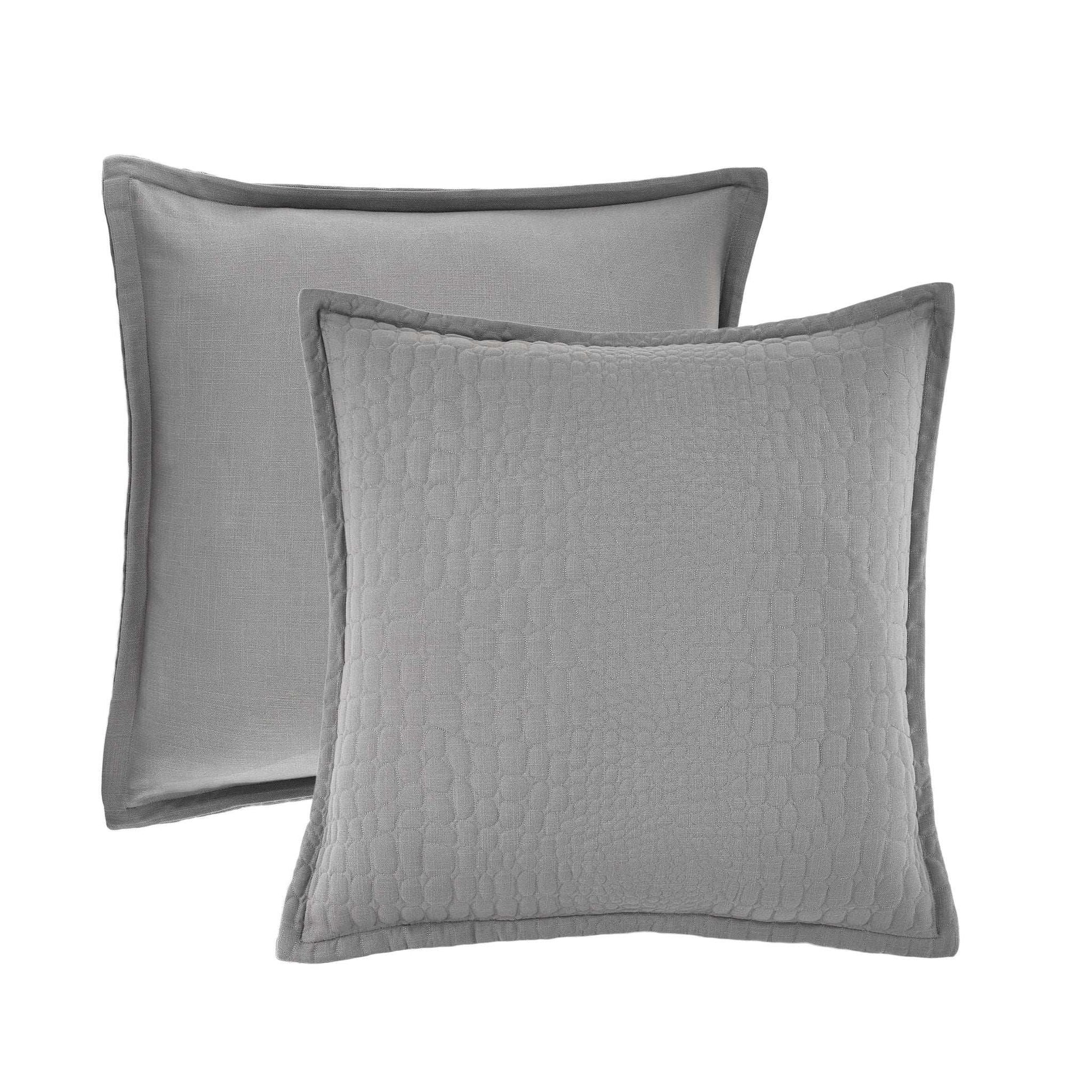 Trent - 26" Square Euro Sham - Gray - Best Buy Furniture